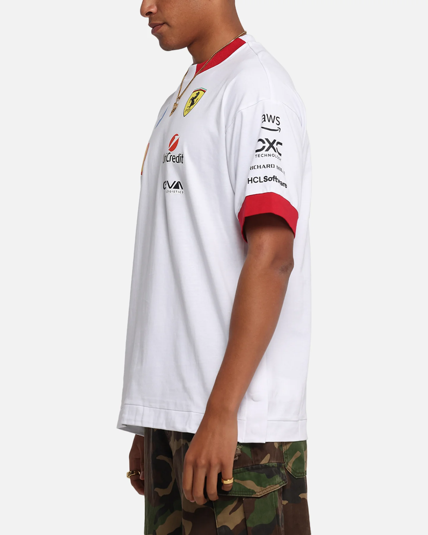 Puma X Scuderia Ferrari Drivers Oversized T-Shirt White - Image 6