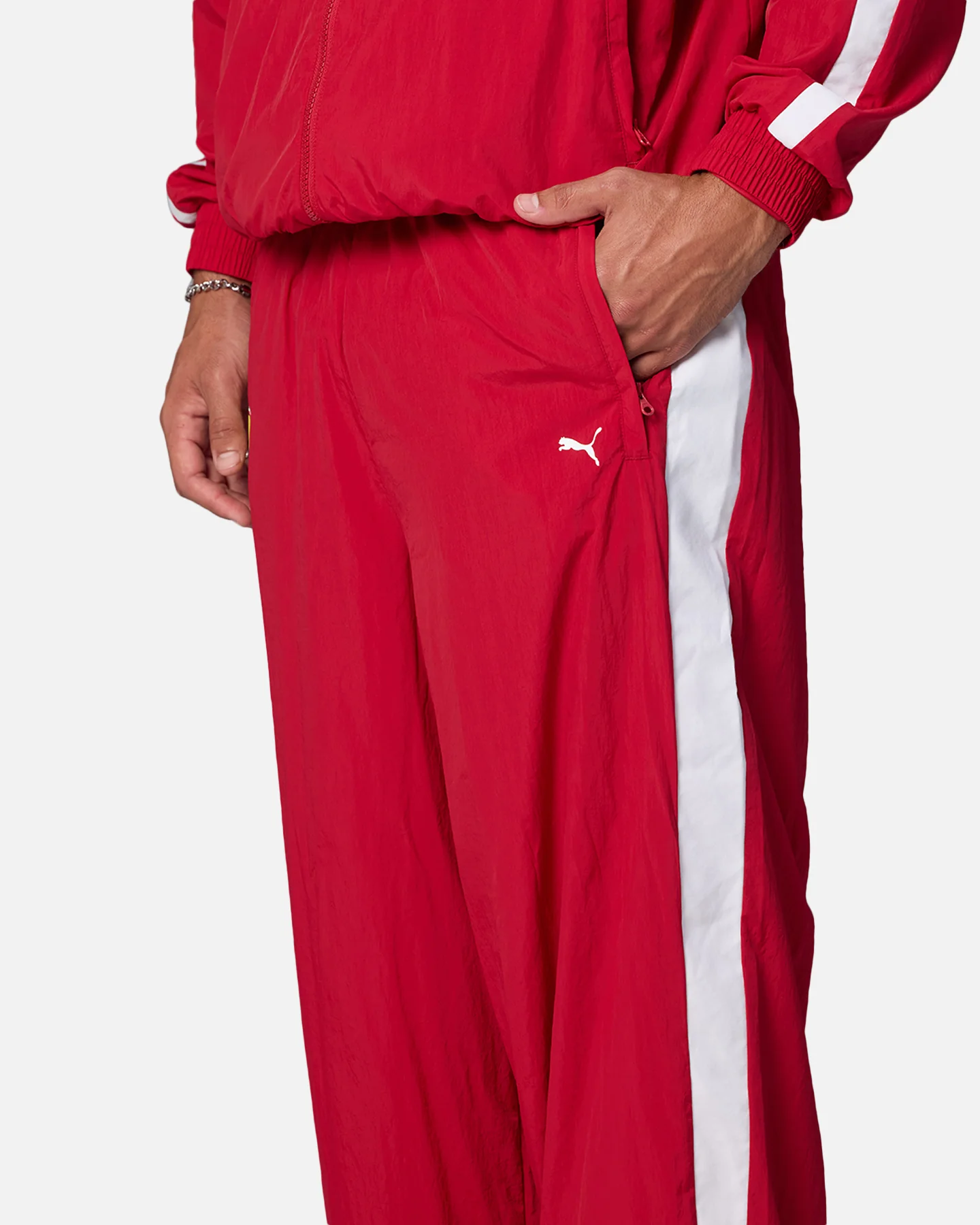 Puma X Scuderia Ferrari Drivers T7 Oversized Pants Cherry - Image 4