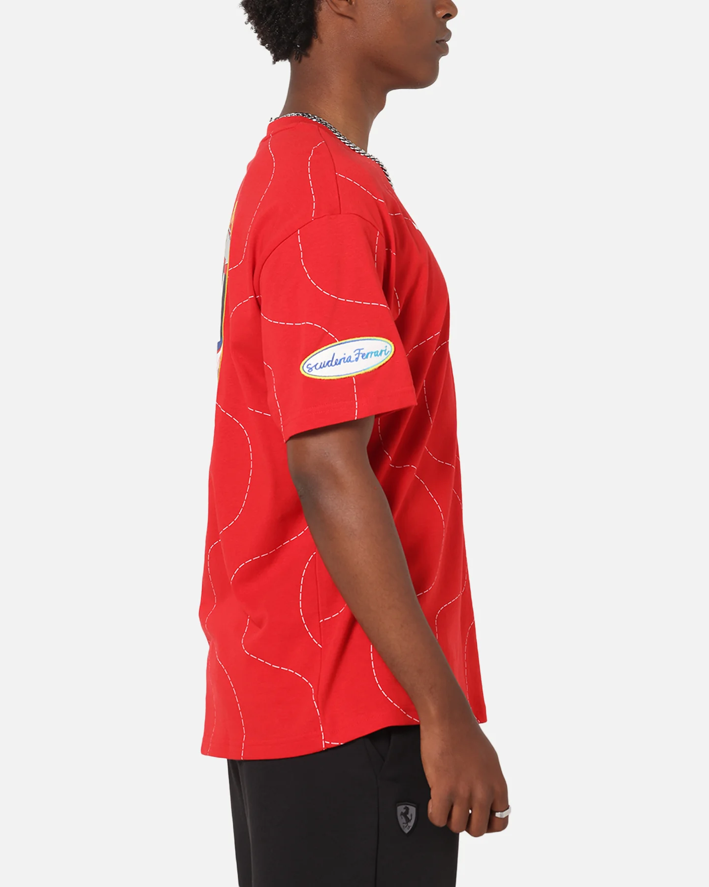 Puma X Scuderia Ferrari Monza T-Shirt Rosso Corsa - Image 5