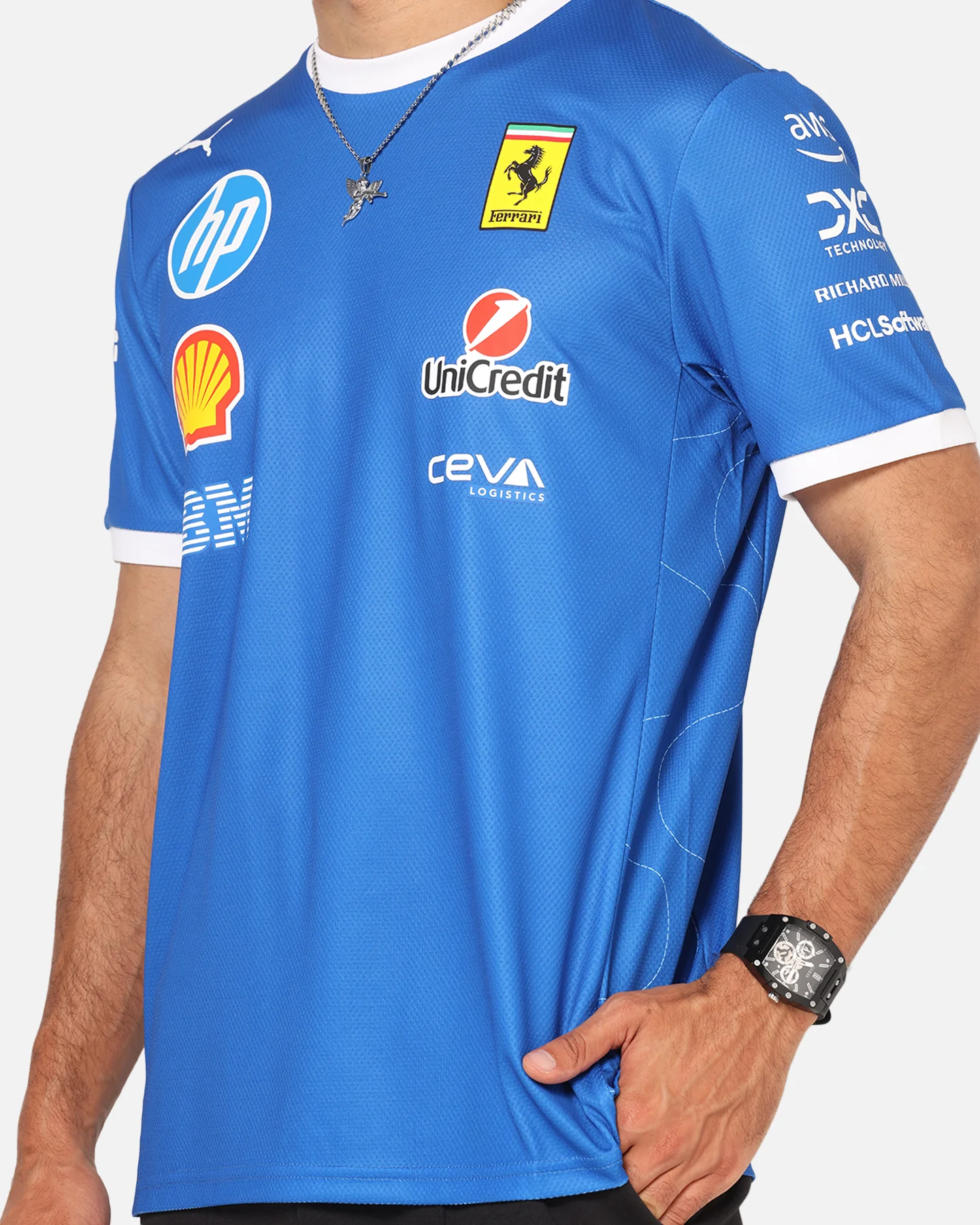 Puma X Scuderia Ferrari Monza T-Shirt Steer Blue - Image 7