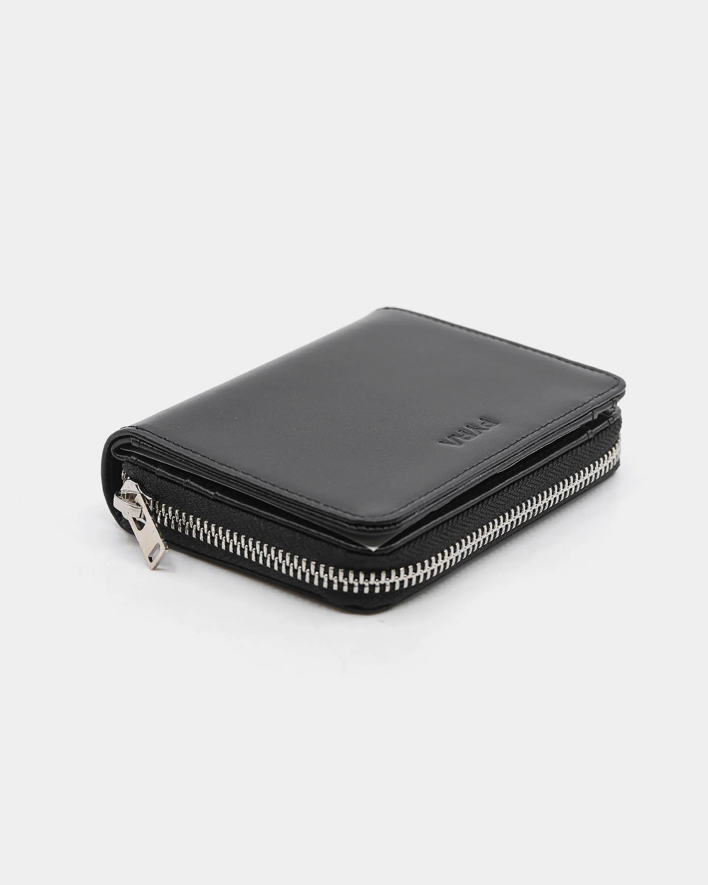 PYRA Men's Leather Zip Wallet Black Leather - Image 5
