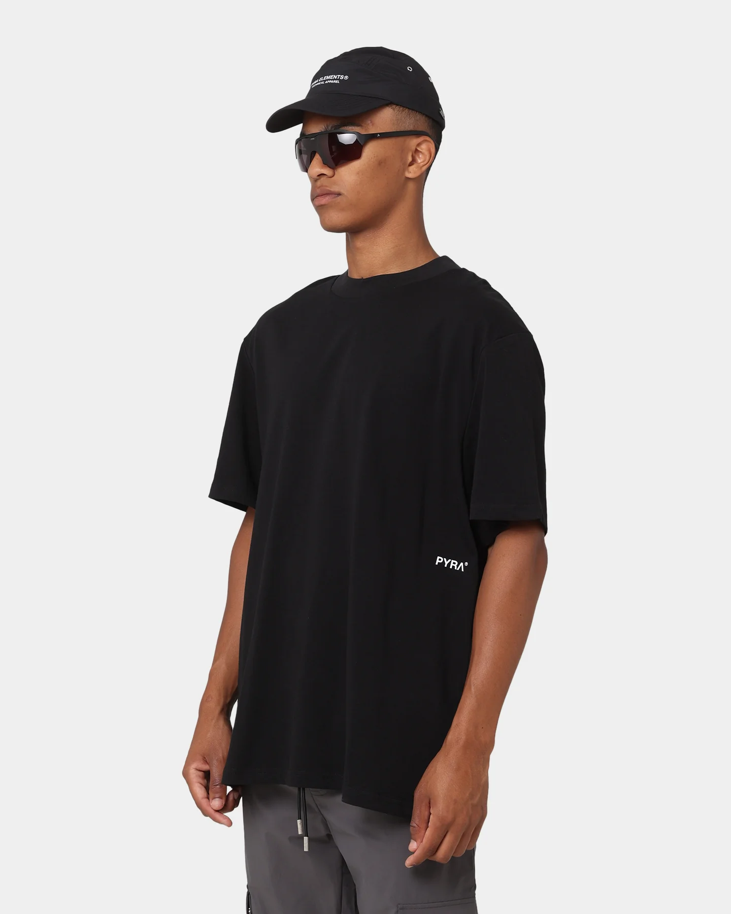 PYRA Micro Logo T-Shirt Black/White - Image 2