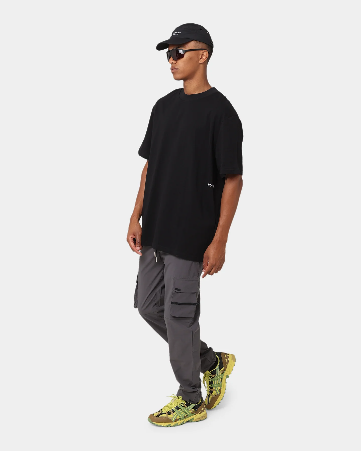 PYRA Micro Logo T-Shirt Black/White - Image 3