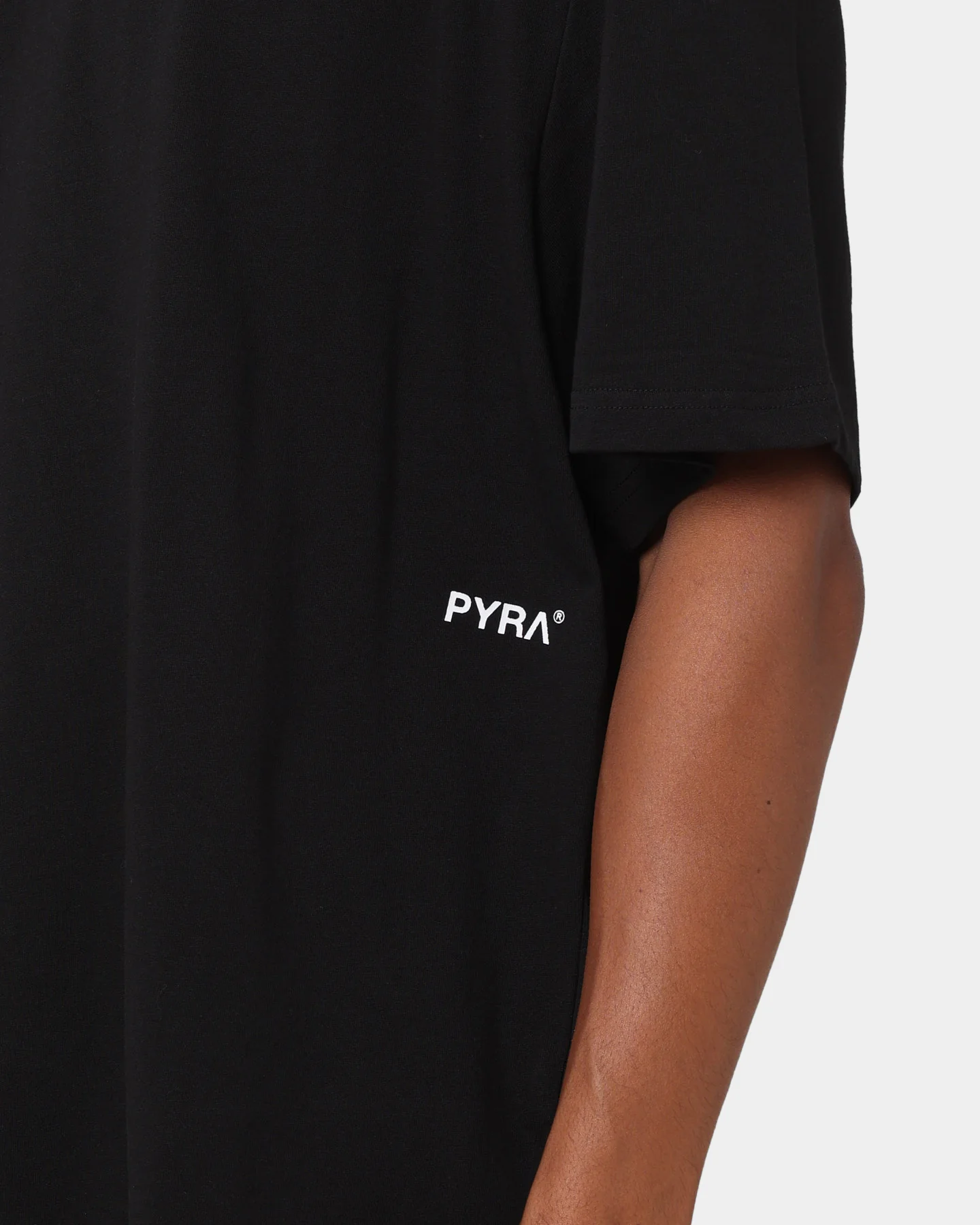 PYRA Micro Logo T-Shirt Black/White - Image 4