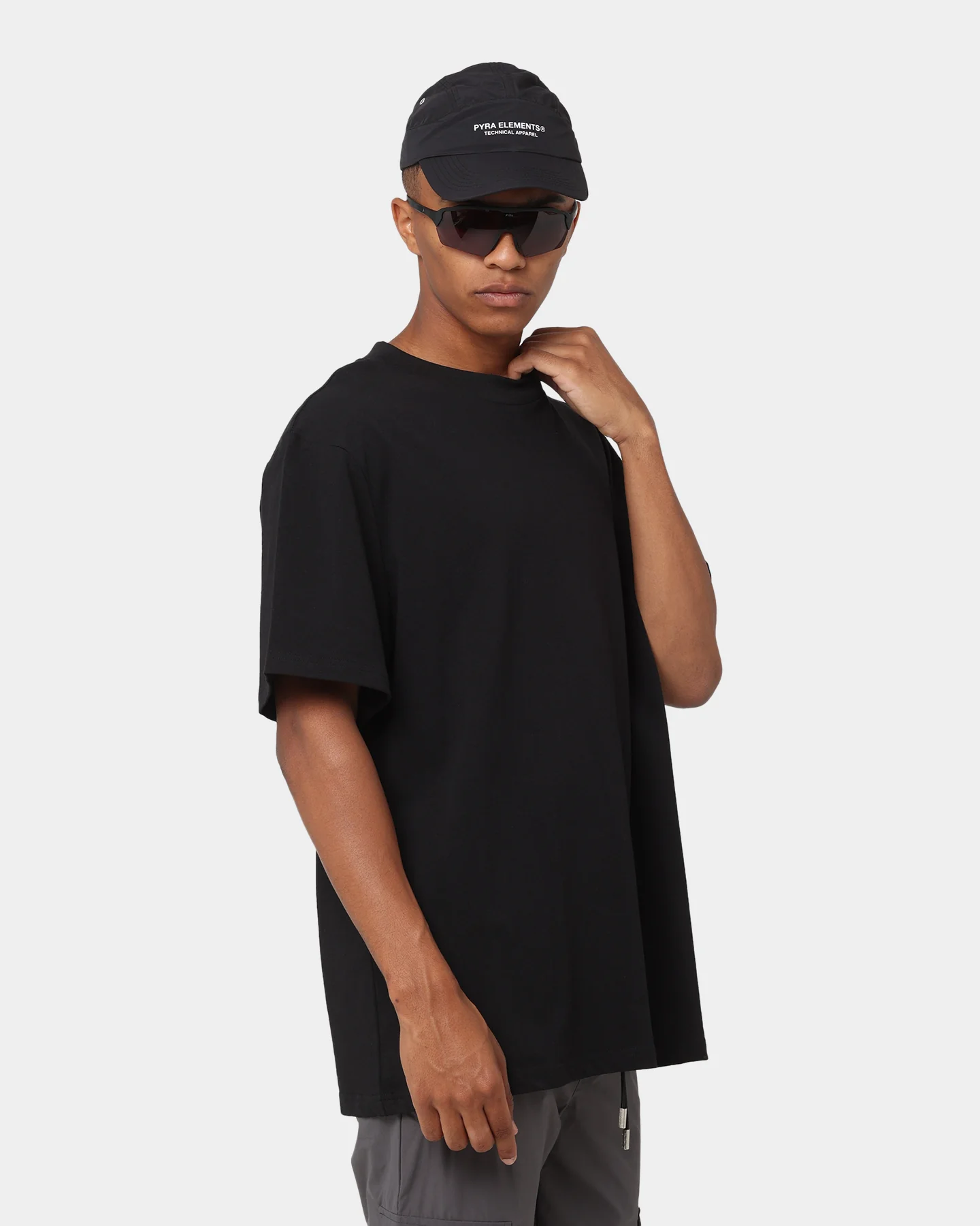 PYRA Micro Logo T-Shirt Black/White - Image 5