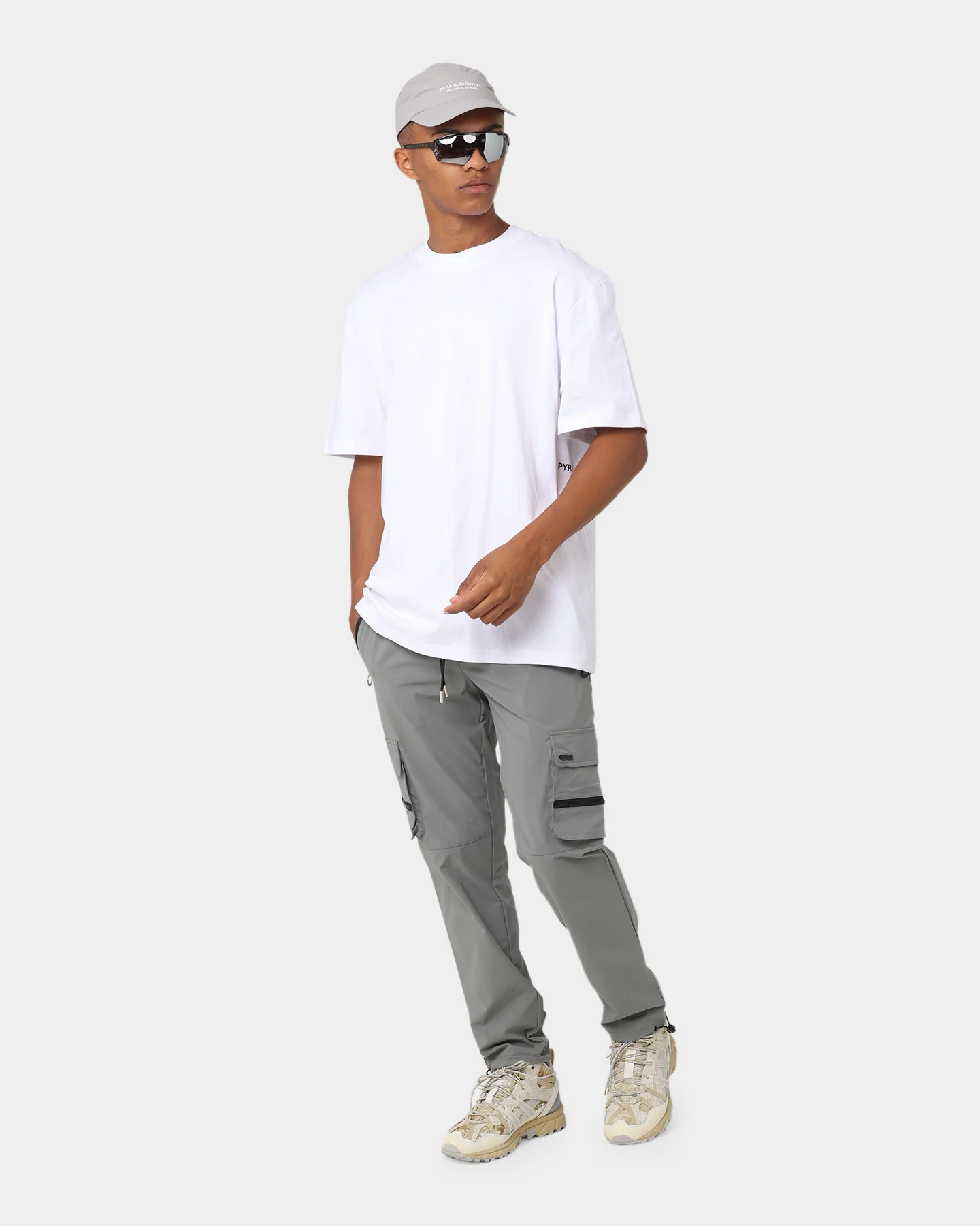 PYRA Micro Logo T-Shirt White/Black - Image 3