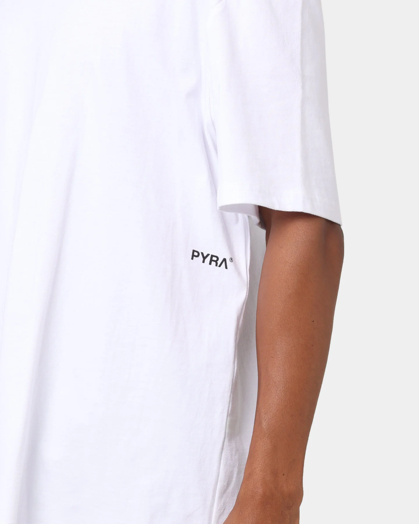 PYRA Micro Logo T-Shirt White/Black - Image 4