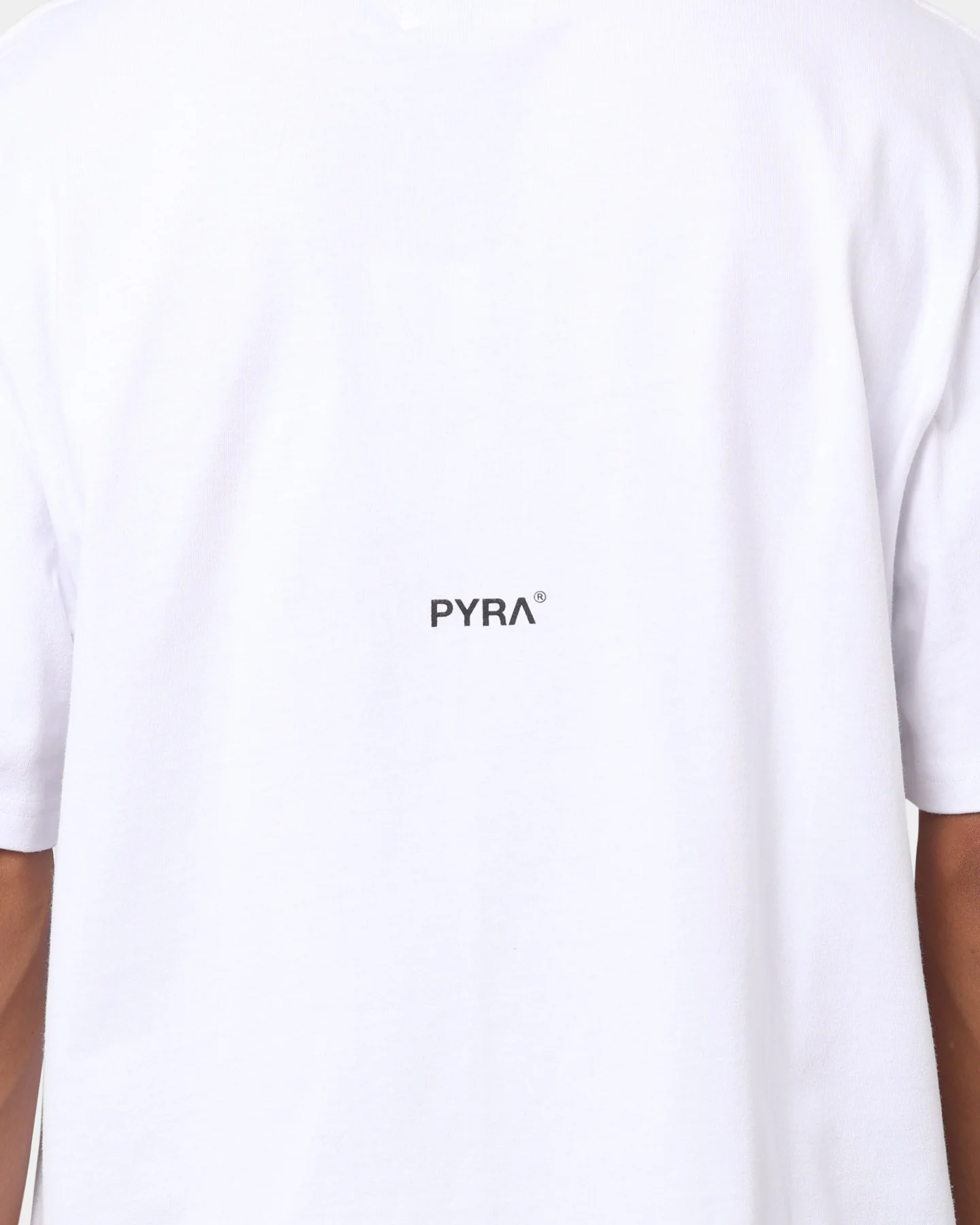 PYRA Micro Logo T-Shirt White/Black - Image 5