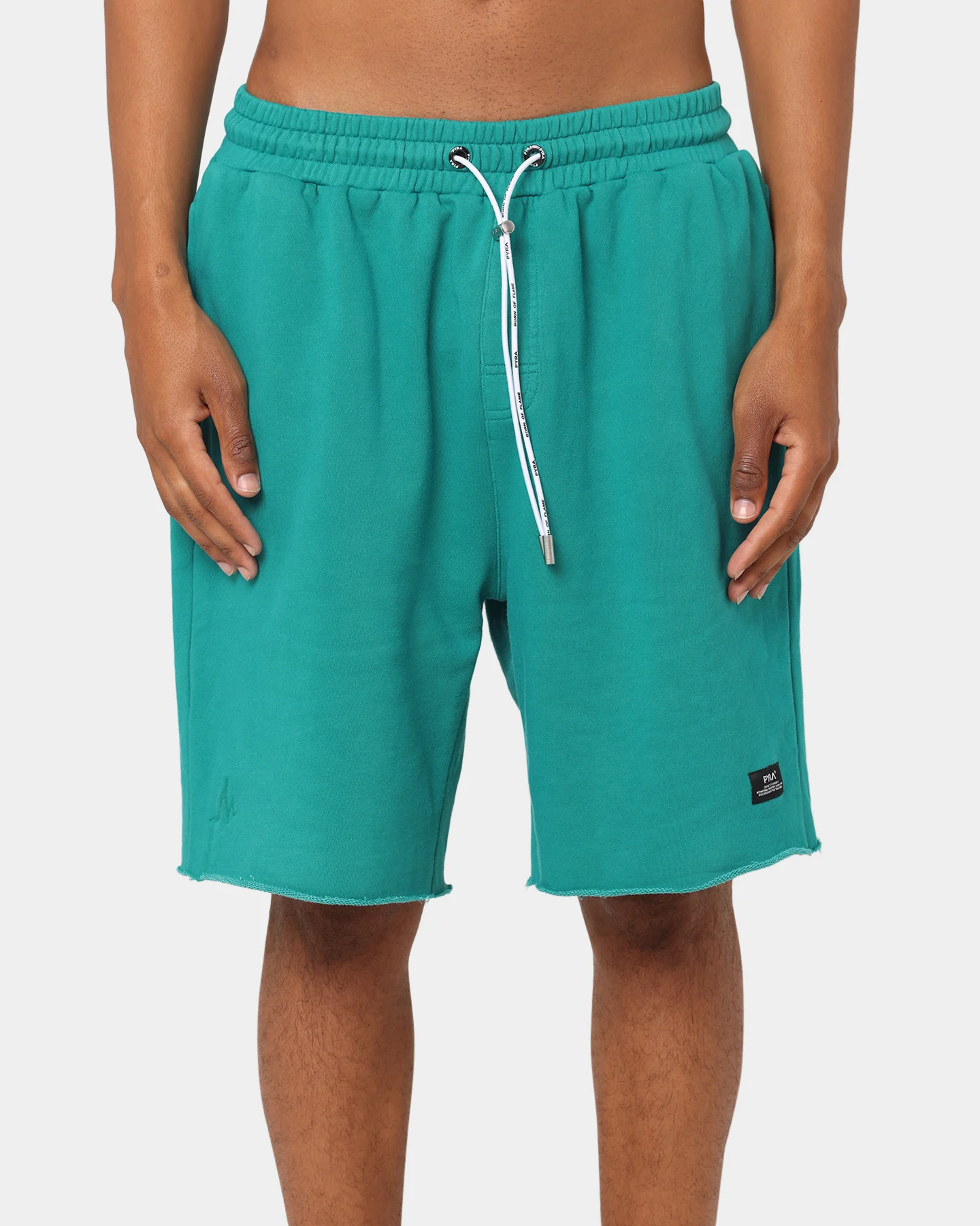 PYRA Raw Slouch Shorts Teal - Image 3