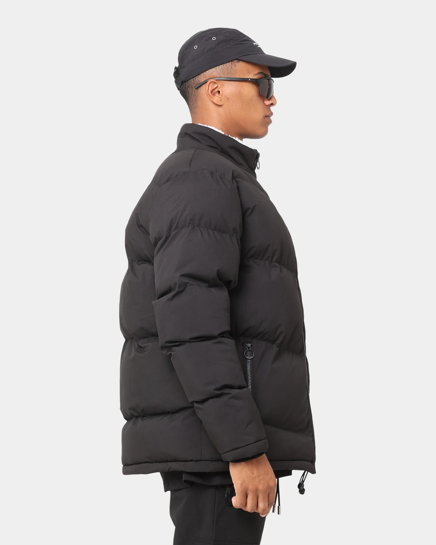 PYRA Sherpa Puffa Jacket Black - Image 5