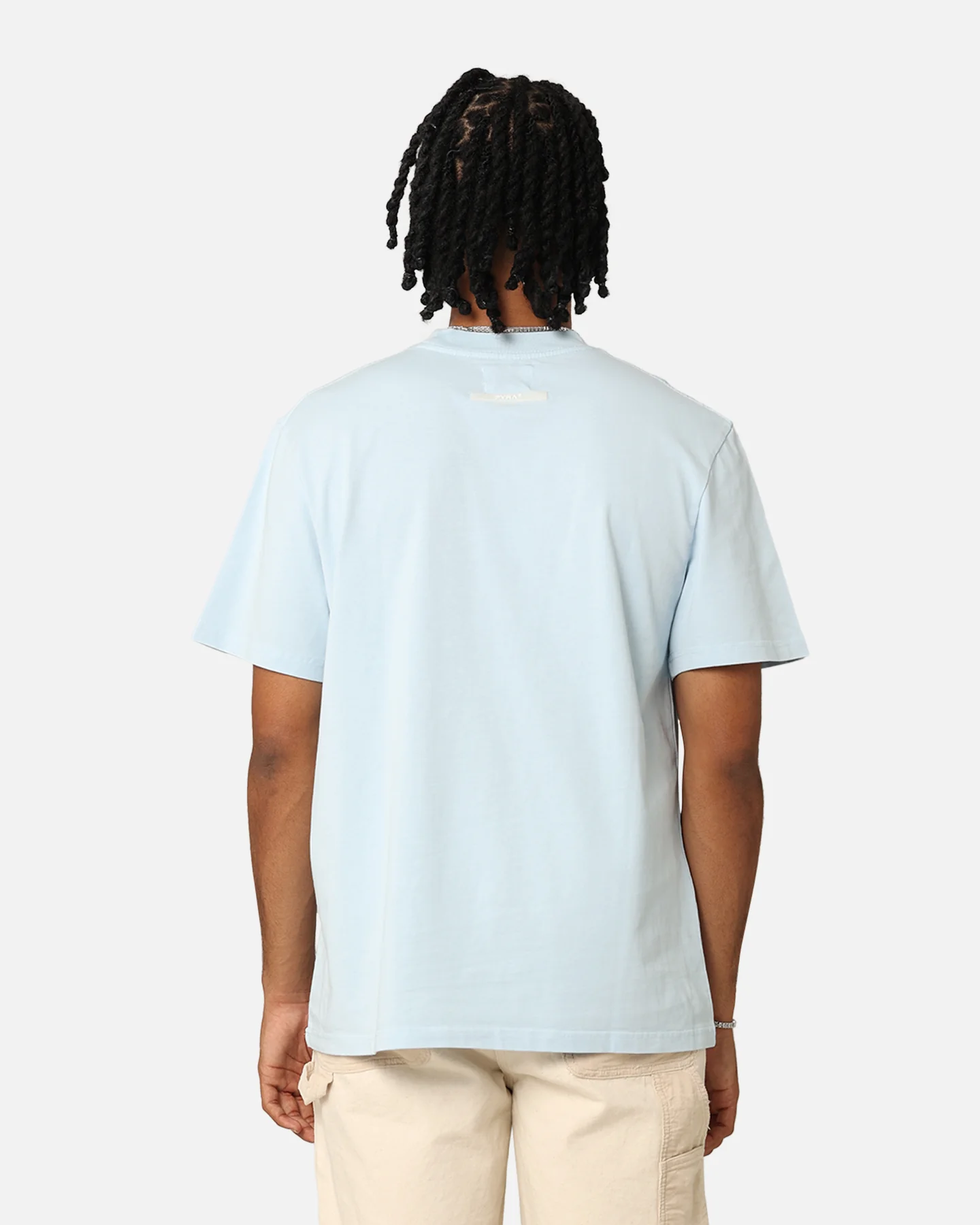 Pyra Stacked Logo T-Shirt Pale Blue - Image 4
