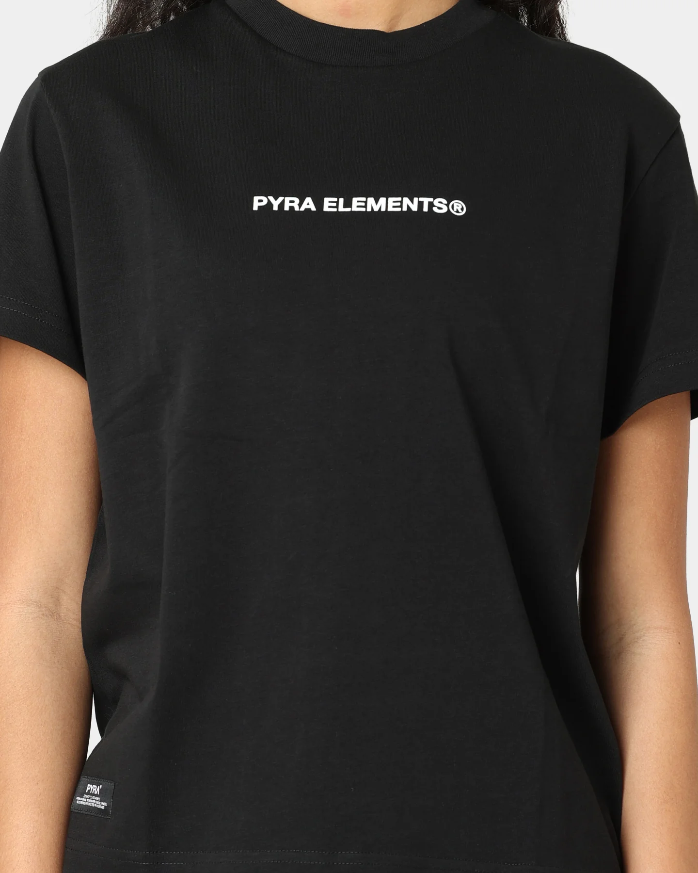 PYRA Women's Flow Logo T-Shirt Black/White - Image 3