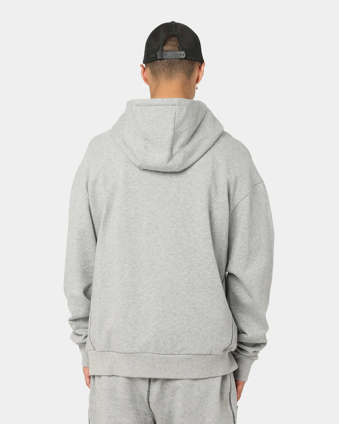 PYRA Zip Through Hoodie Grey Marle - Image 4