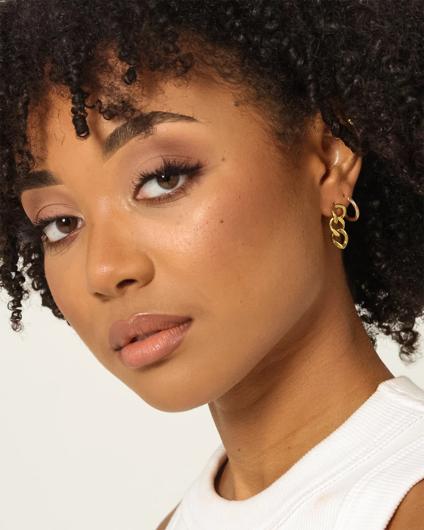 Raising Hell Miami Link Earrings Gold - Image 3