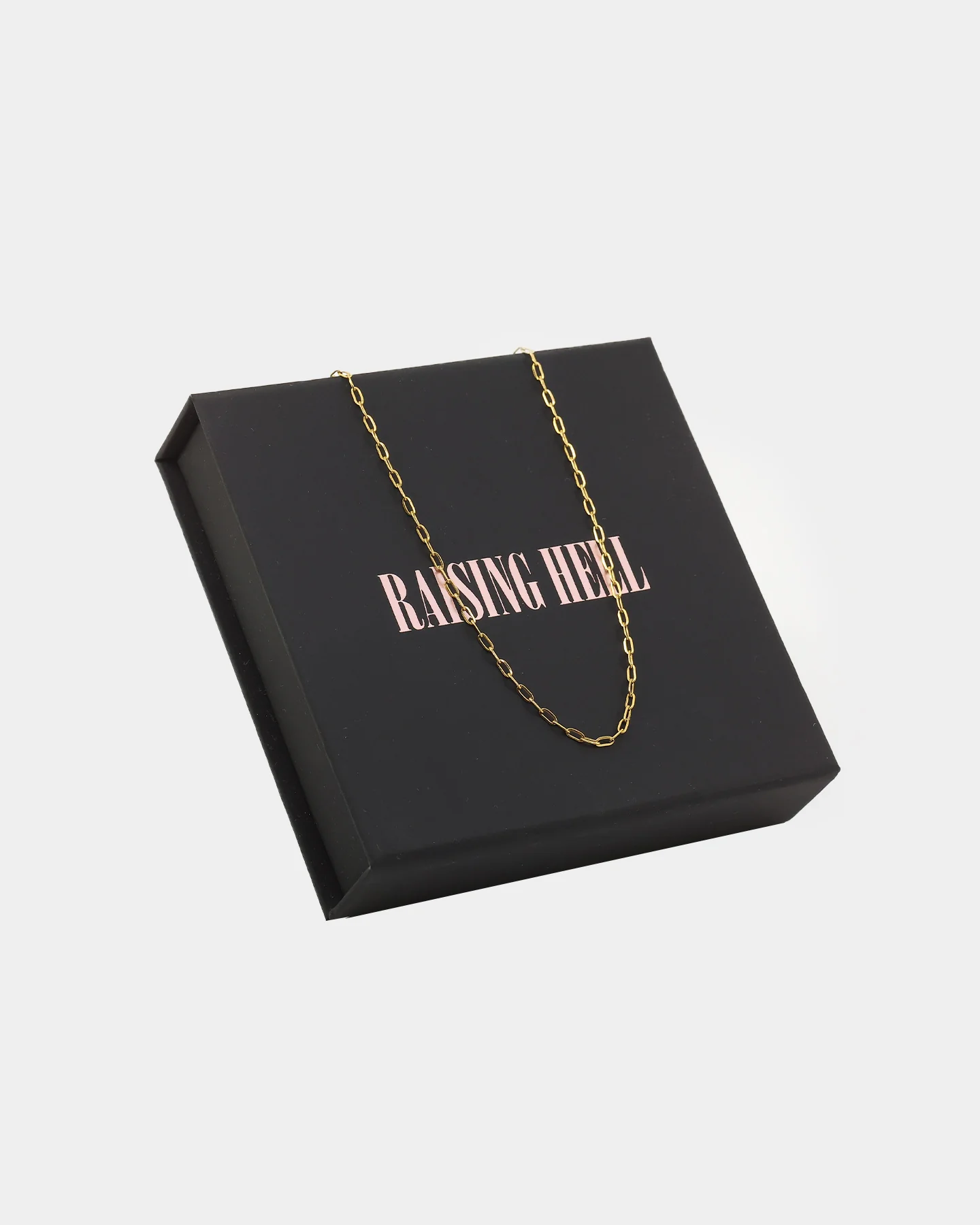 Raising Hell Women's Customisable Long Cable Necklace Gold - Image 4