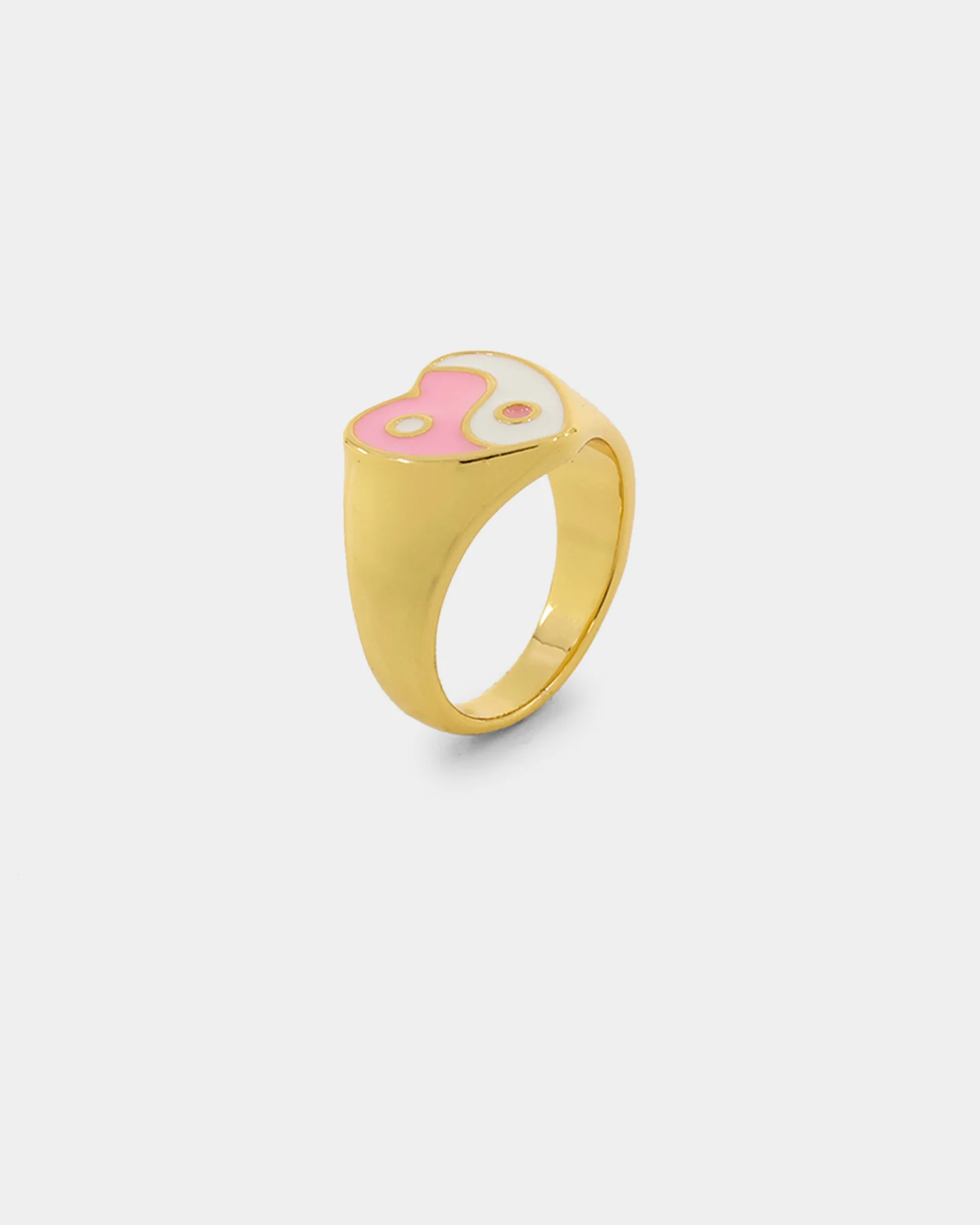 Raising Hell Women's Yin Yang Ring Gold/Pink - Image 7