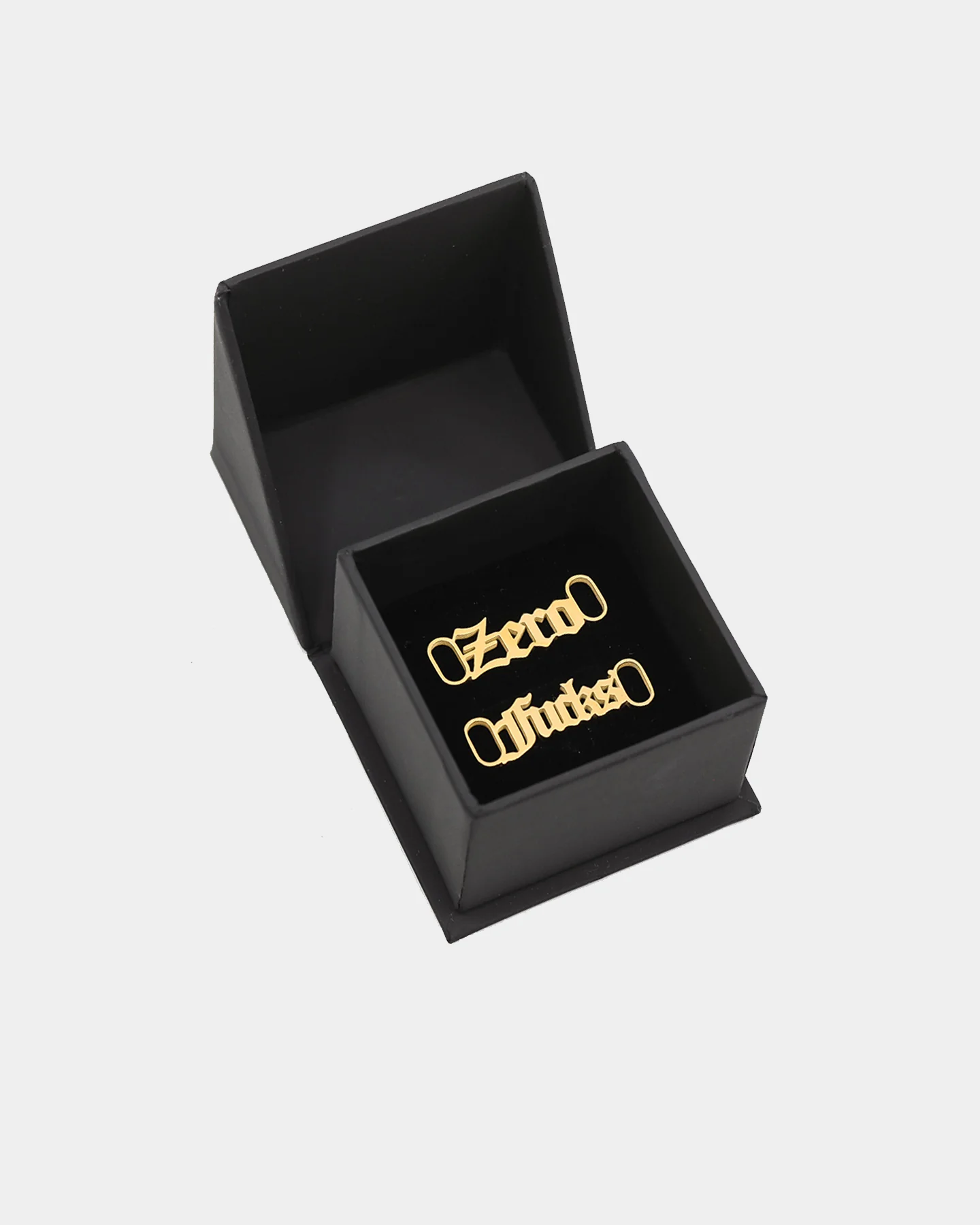 Raising Hell Women's Zero F*cks Shoe Charm Gold - Image 6