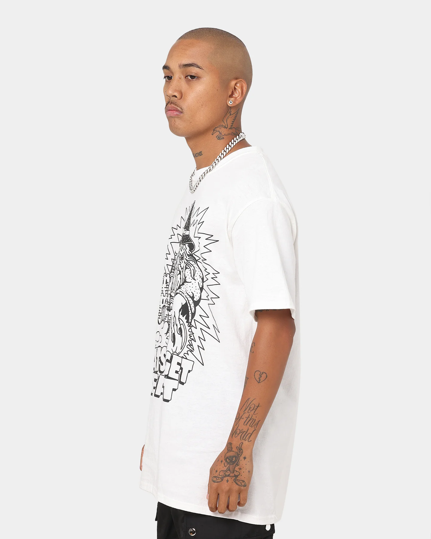 Rats Get Fat Wild Wizard T-Shirt White - Image 6
