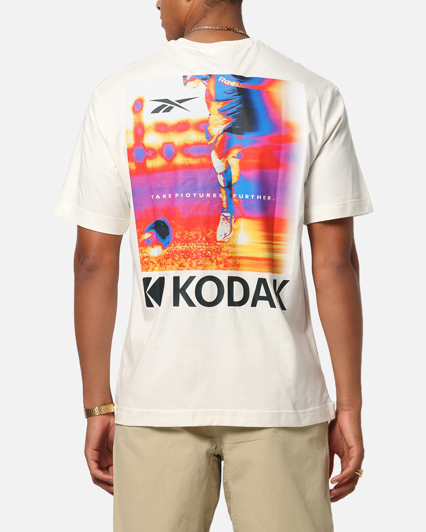 Reebok x Kodak Graphic Run T-Shirt Chalk - Image 2