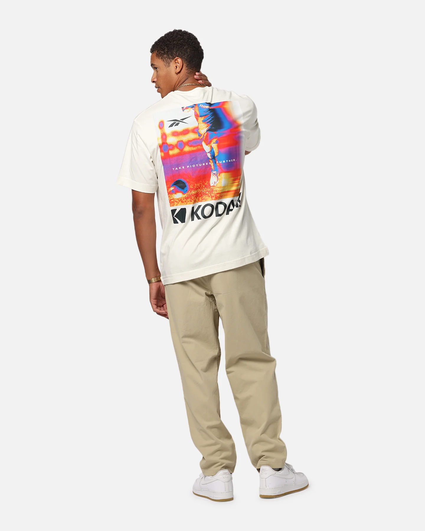 Reebok x Kodak Graphic Run T-Shirt Chalk - Image 3