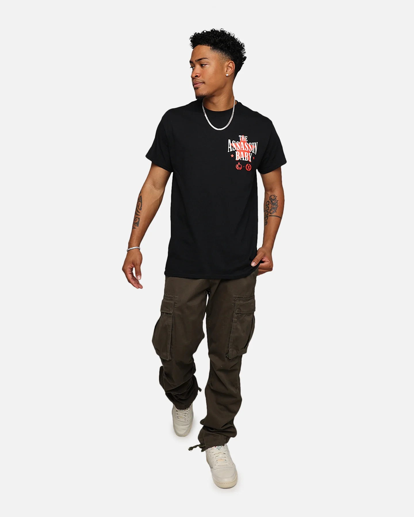 Represent X Culture Kings Brandon"The Assassin Baby" Moreno T-Shirt Black - Image 3