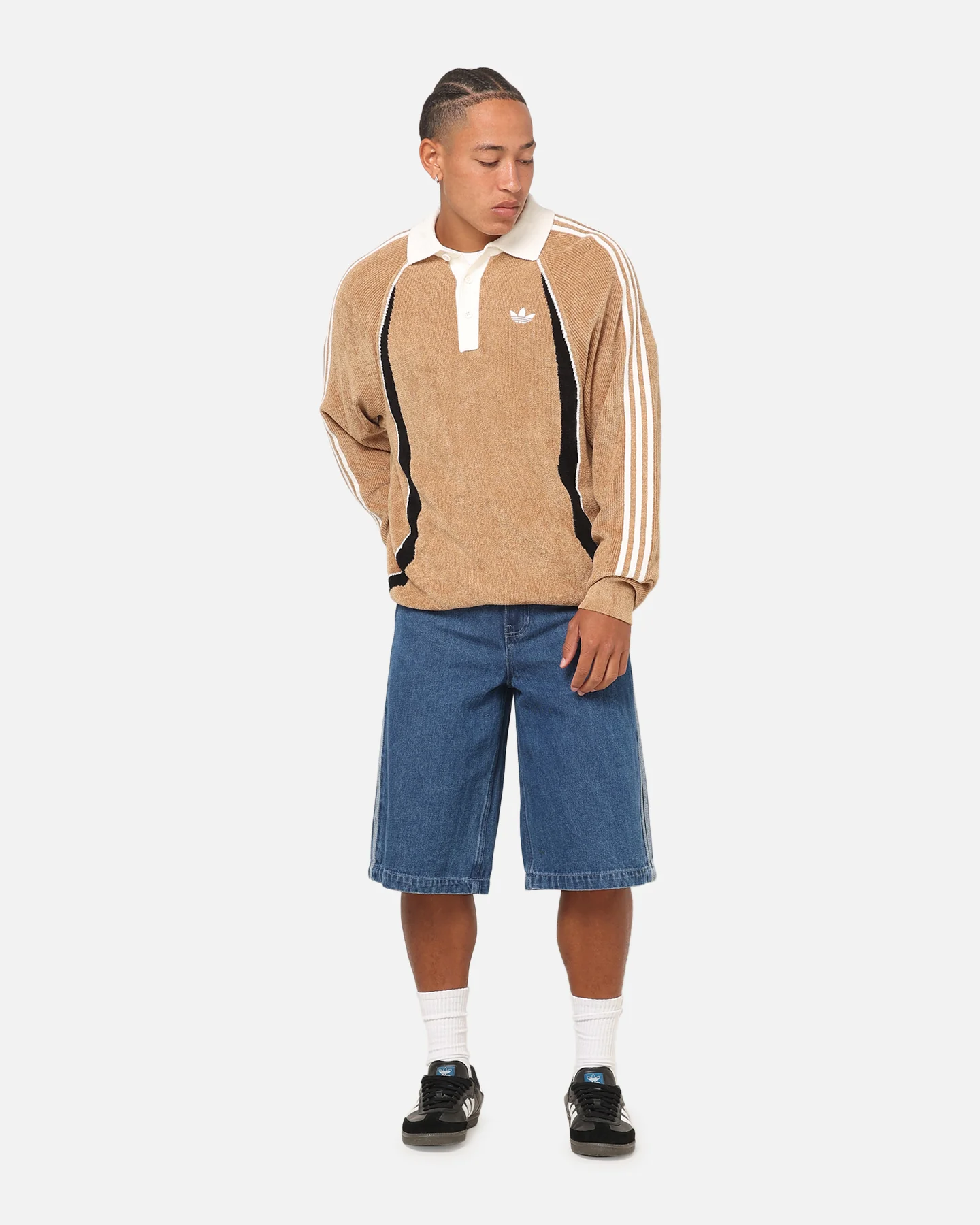 Adidas Retro Remix Teamgeist Long Sleeve Polo Cardboard - Image 2