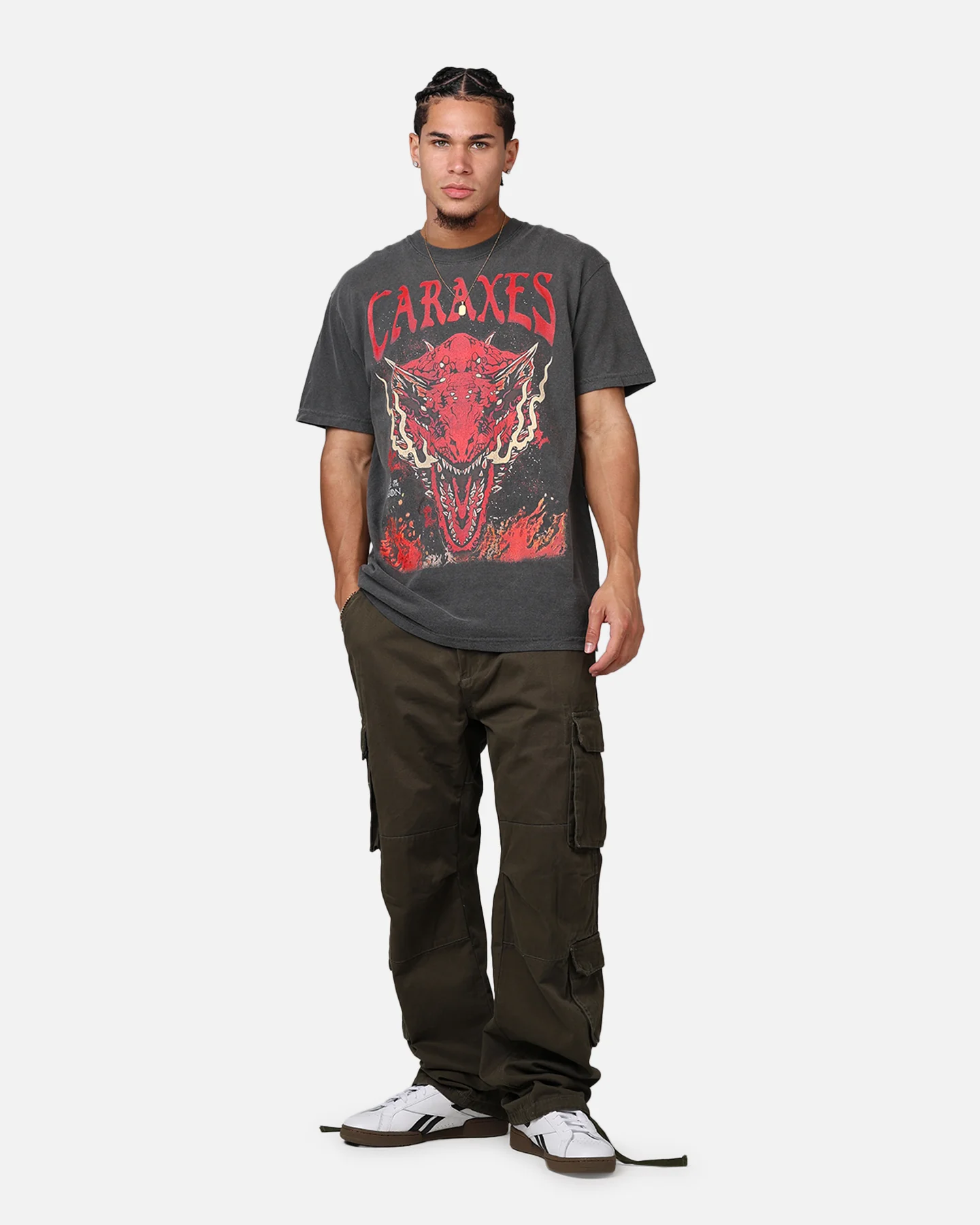 Ripple X Game Of Thrones 'House Of The Dragon' Caraxes T-Shirt Washed Black - Image 3