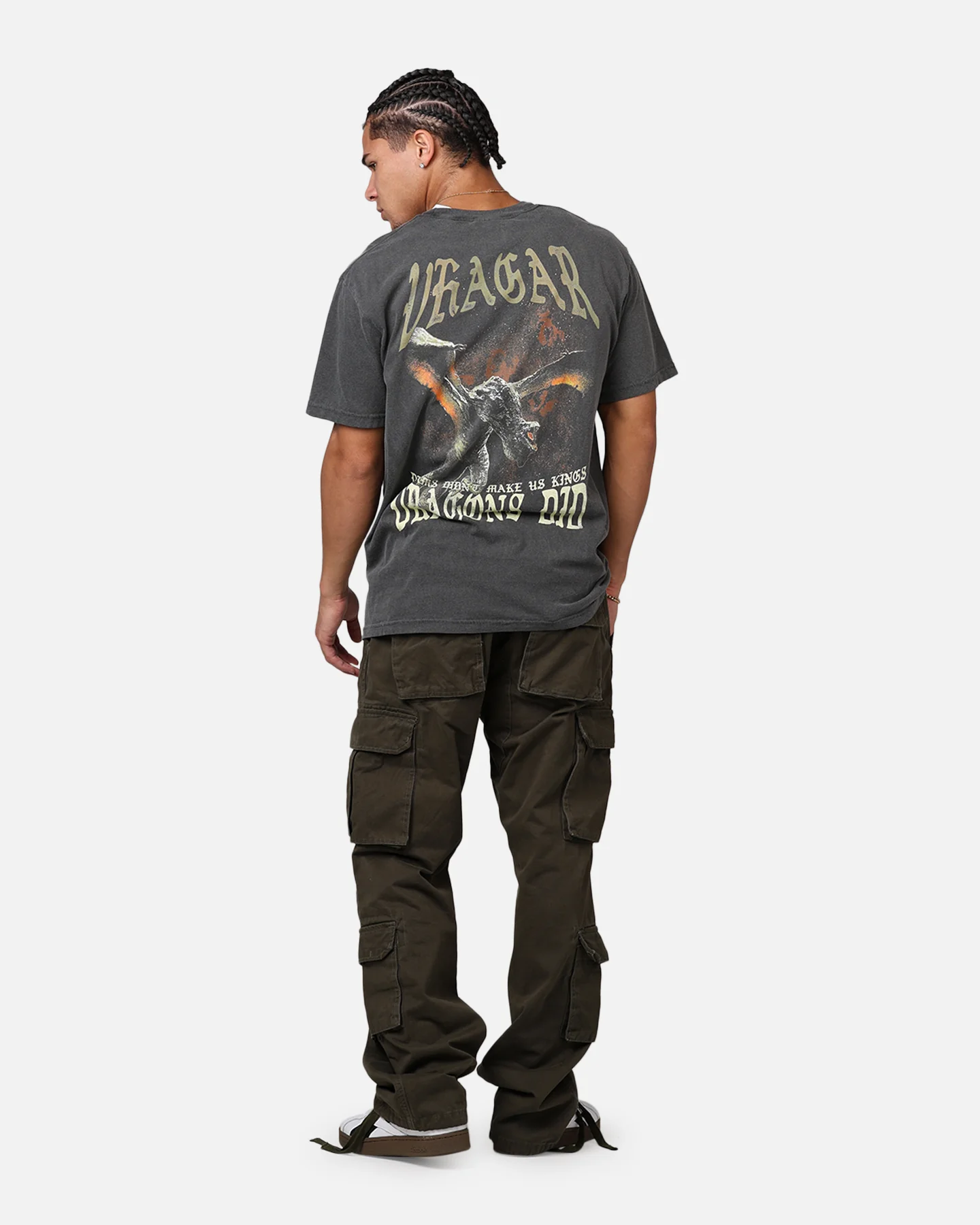 Ripple X Game Of Thrones 'House Of The Dragon' Vhagar T-Shirt Washed Black - Image 6
