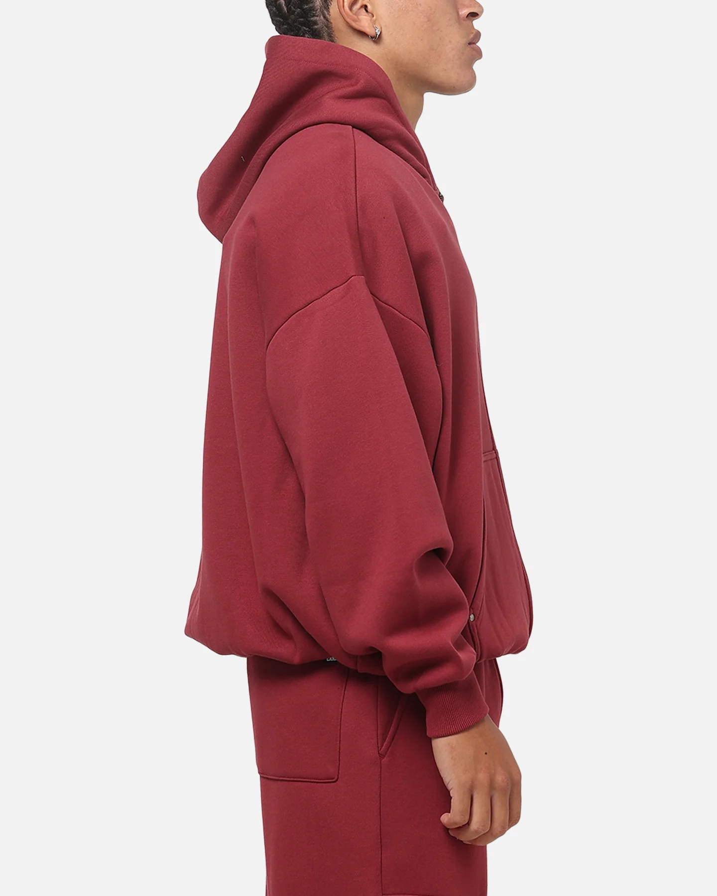 Carre Rivet Hoodie Burgundy - Image 4