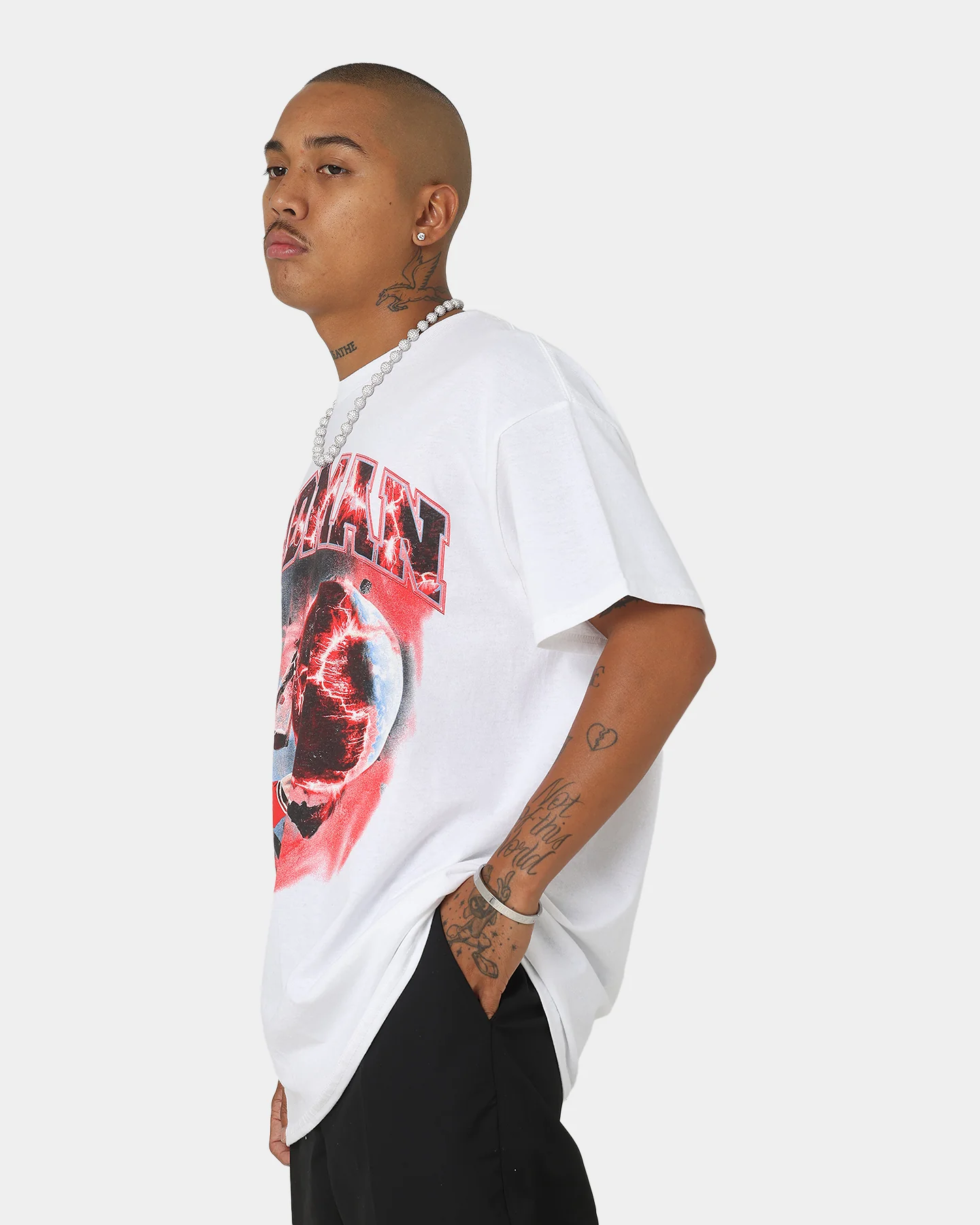 Rodman Brand Planet Dunk T-Shirt White - Image 6