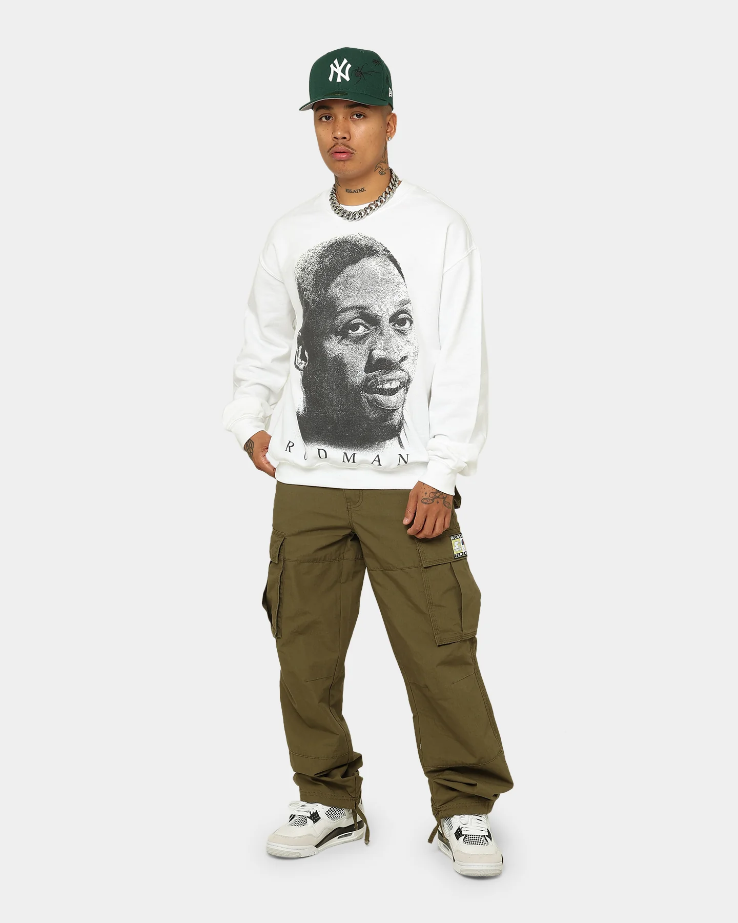 Rodman Brand Rodman Face UV Crewneck White - Image 3