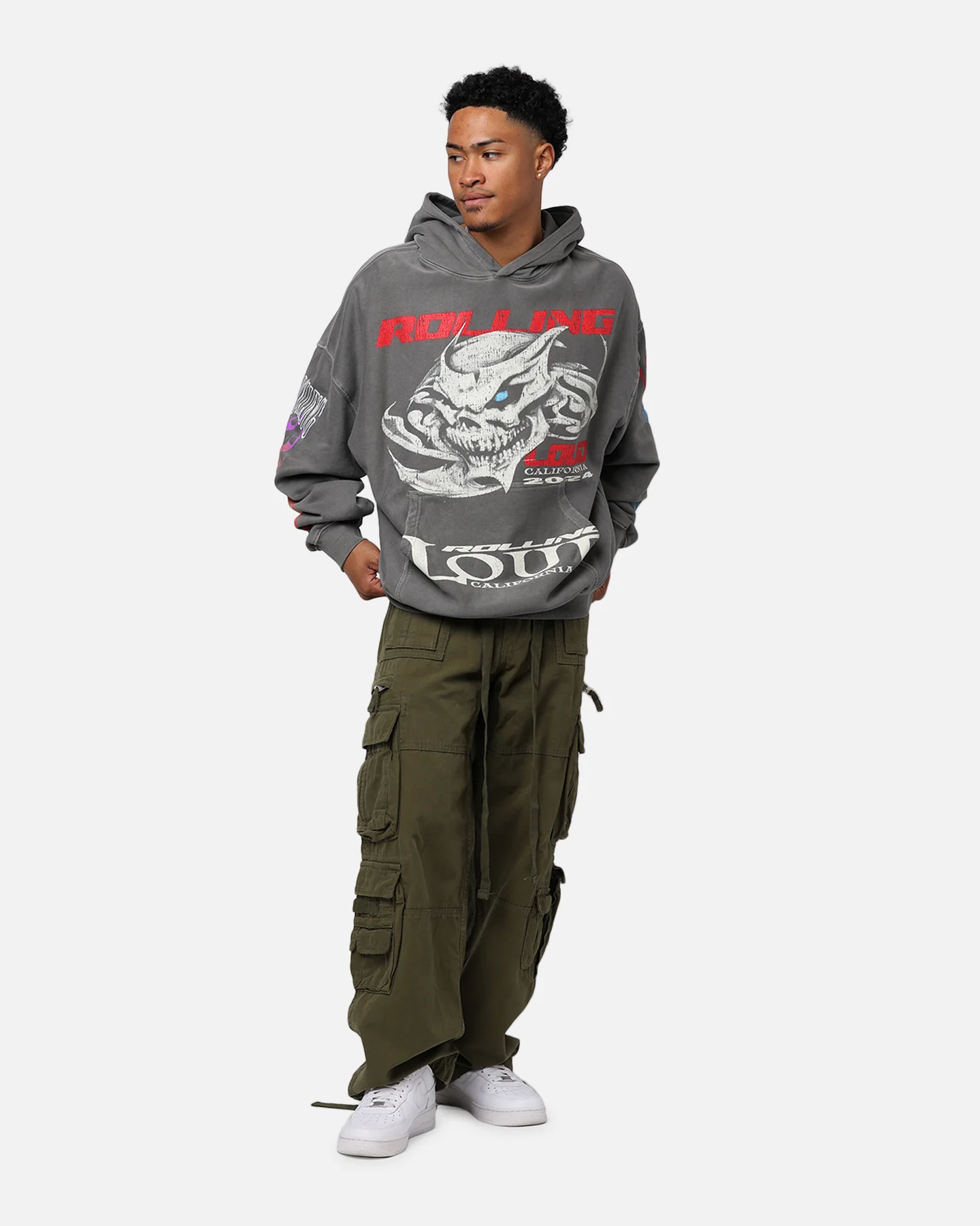 Rolling Loud Culture Hoodie Washed Charcoal - Image 8