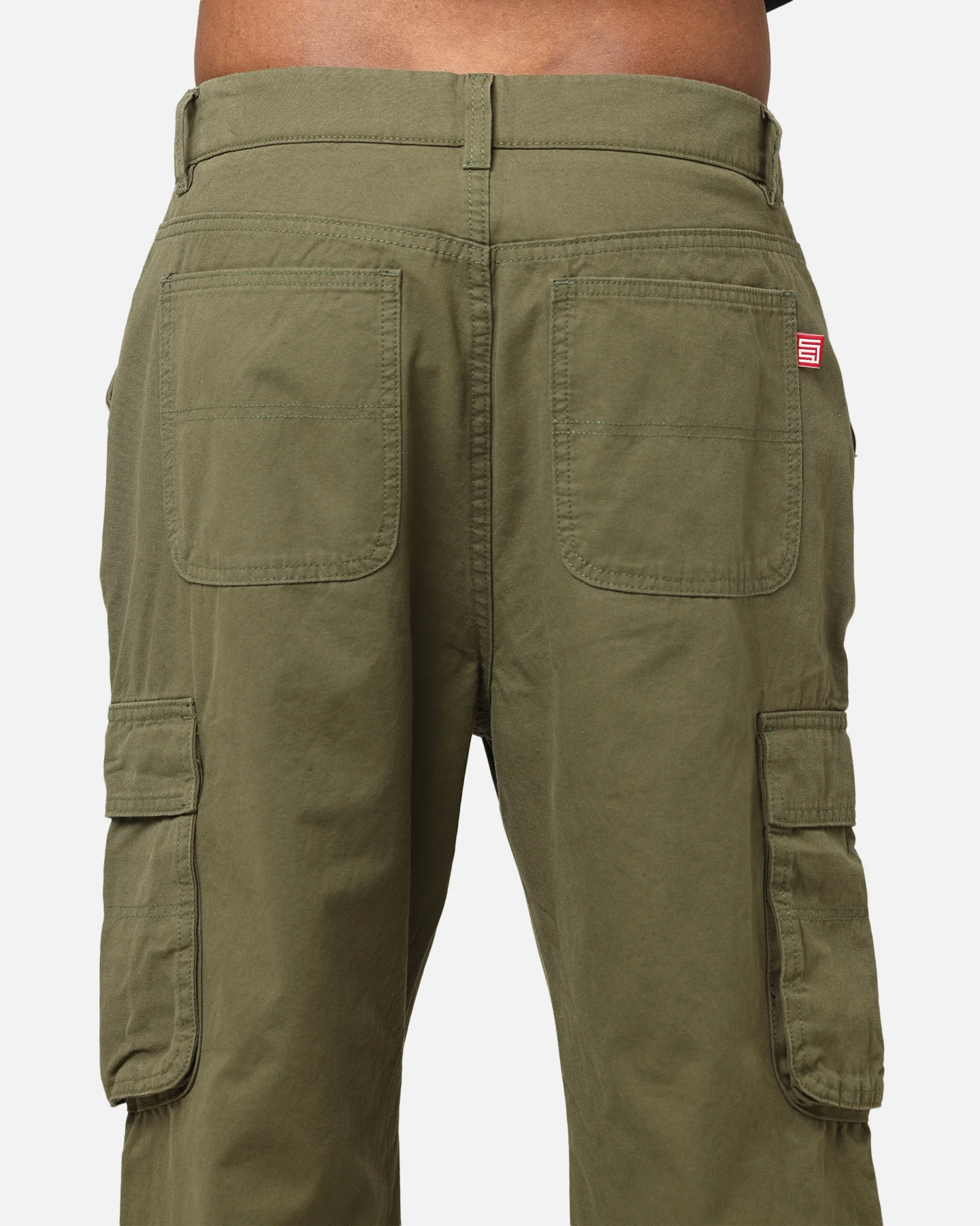 S Double Cargo Work Pant Army - Image 7