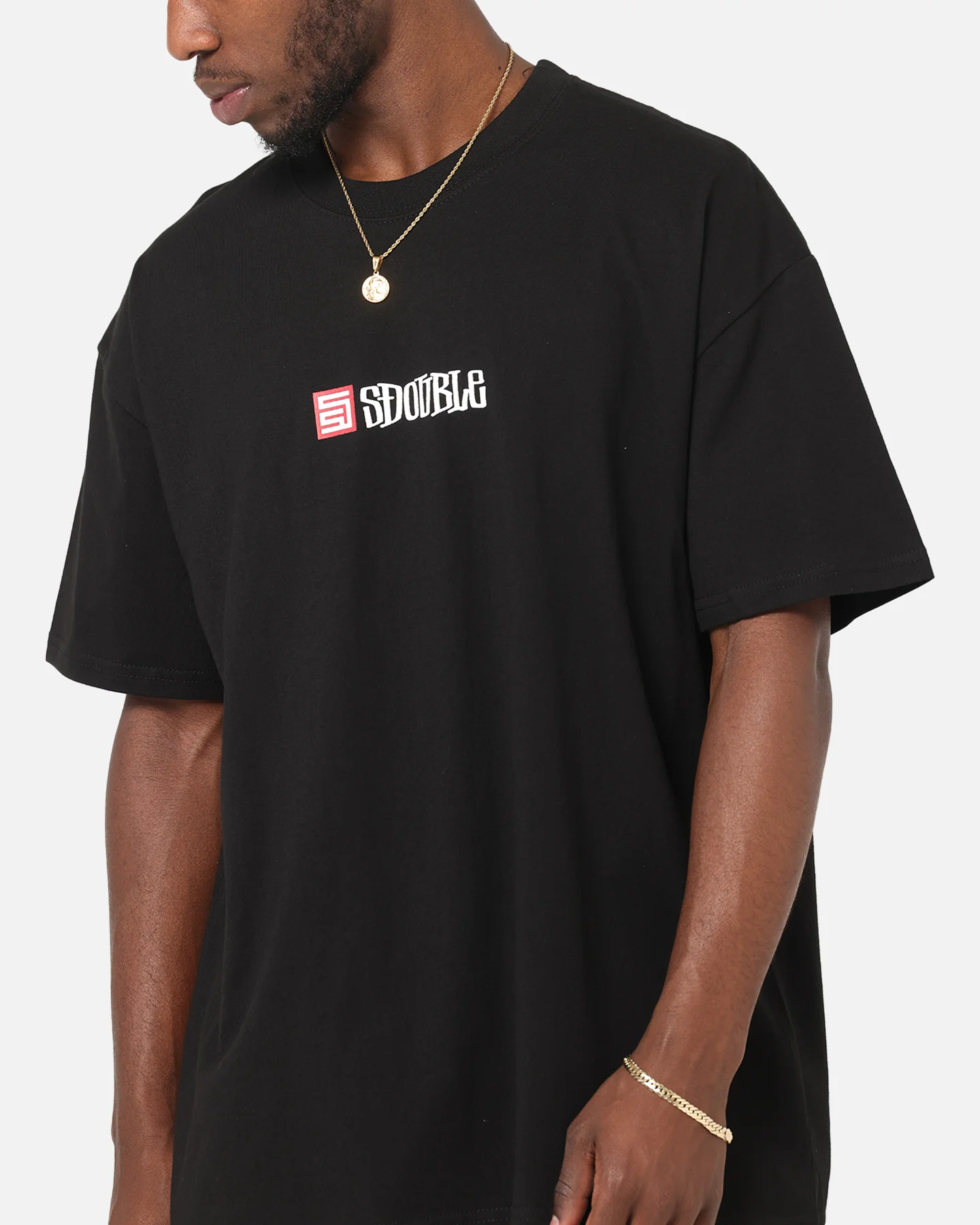 S Double Cube Mid Block T-Shirt Black - Image 6