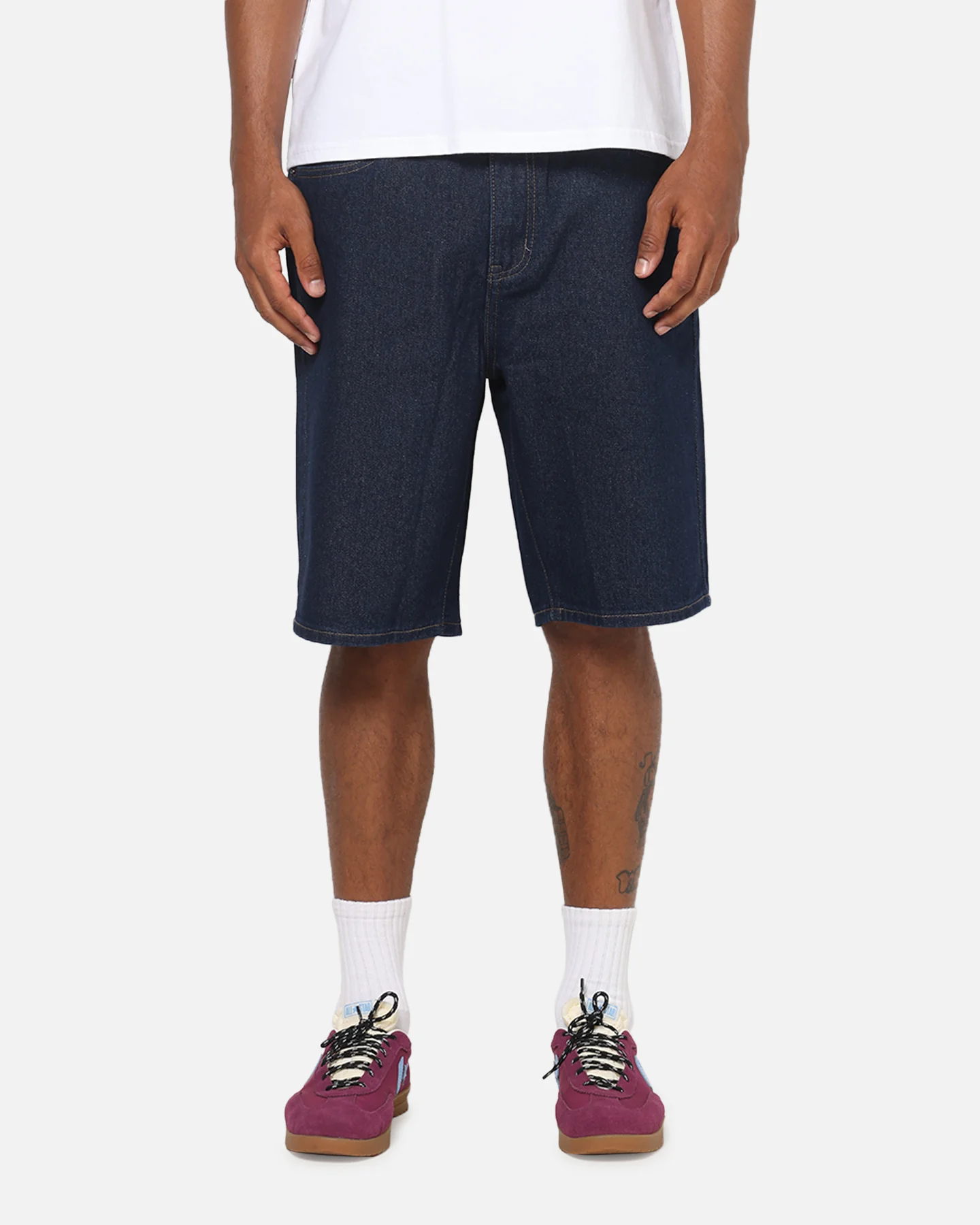 S Double EMB 5 Pocket Shorts One Rinse - Image 5