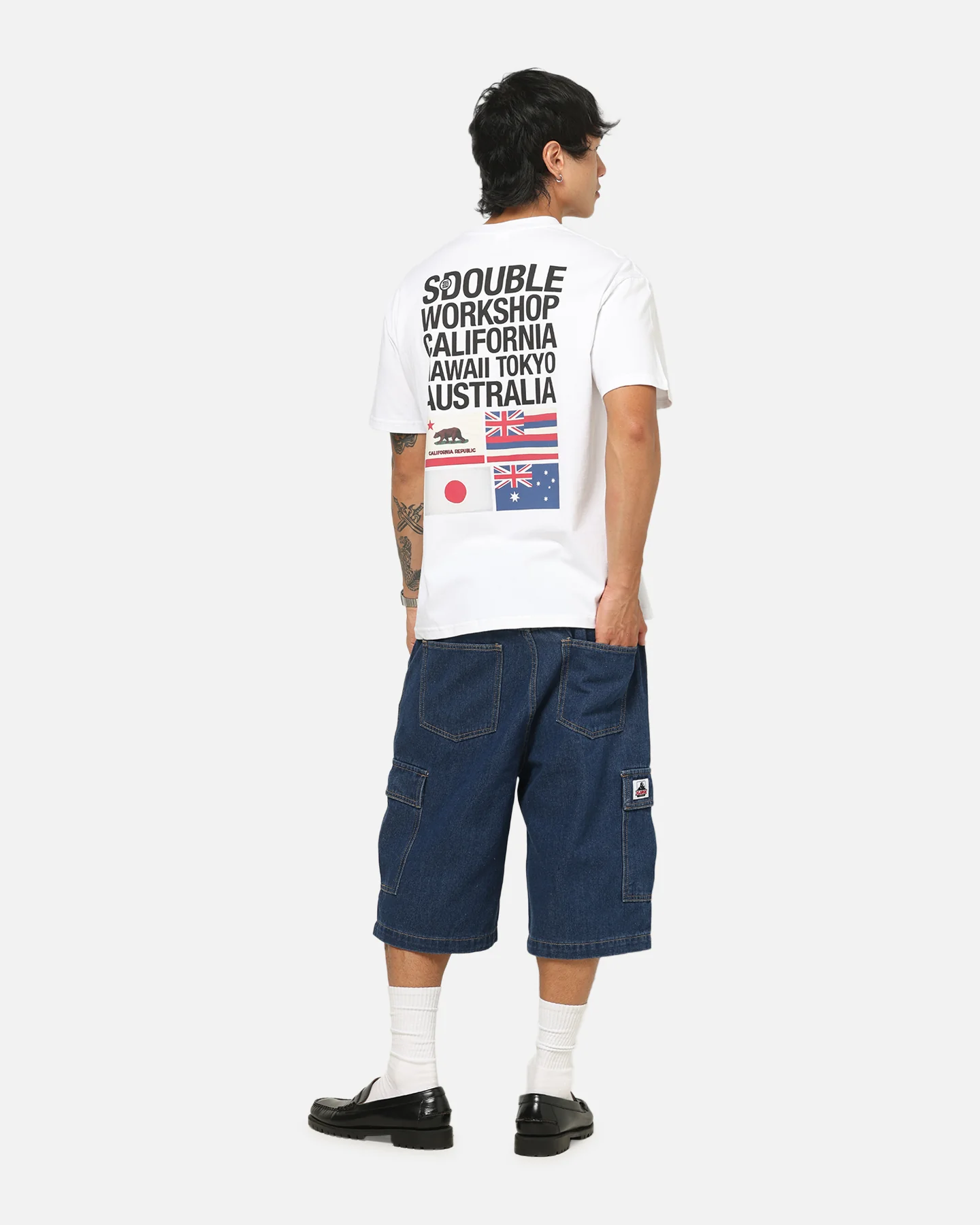 S Double Flags T-Shirt White - Image 3