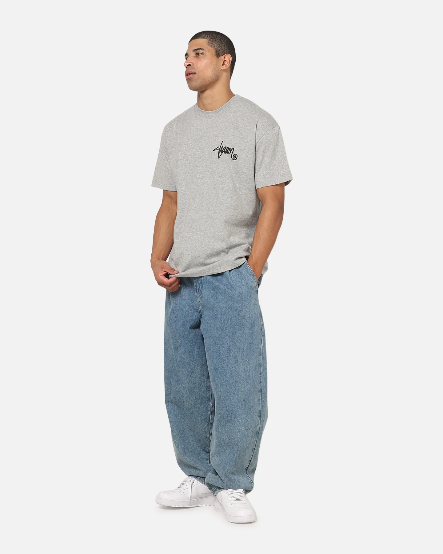 S Double Shawn T-Shirt Grey - Image 4