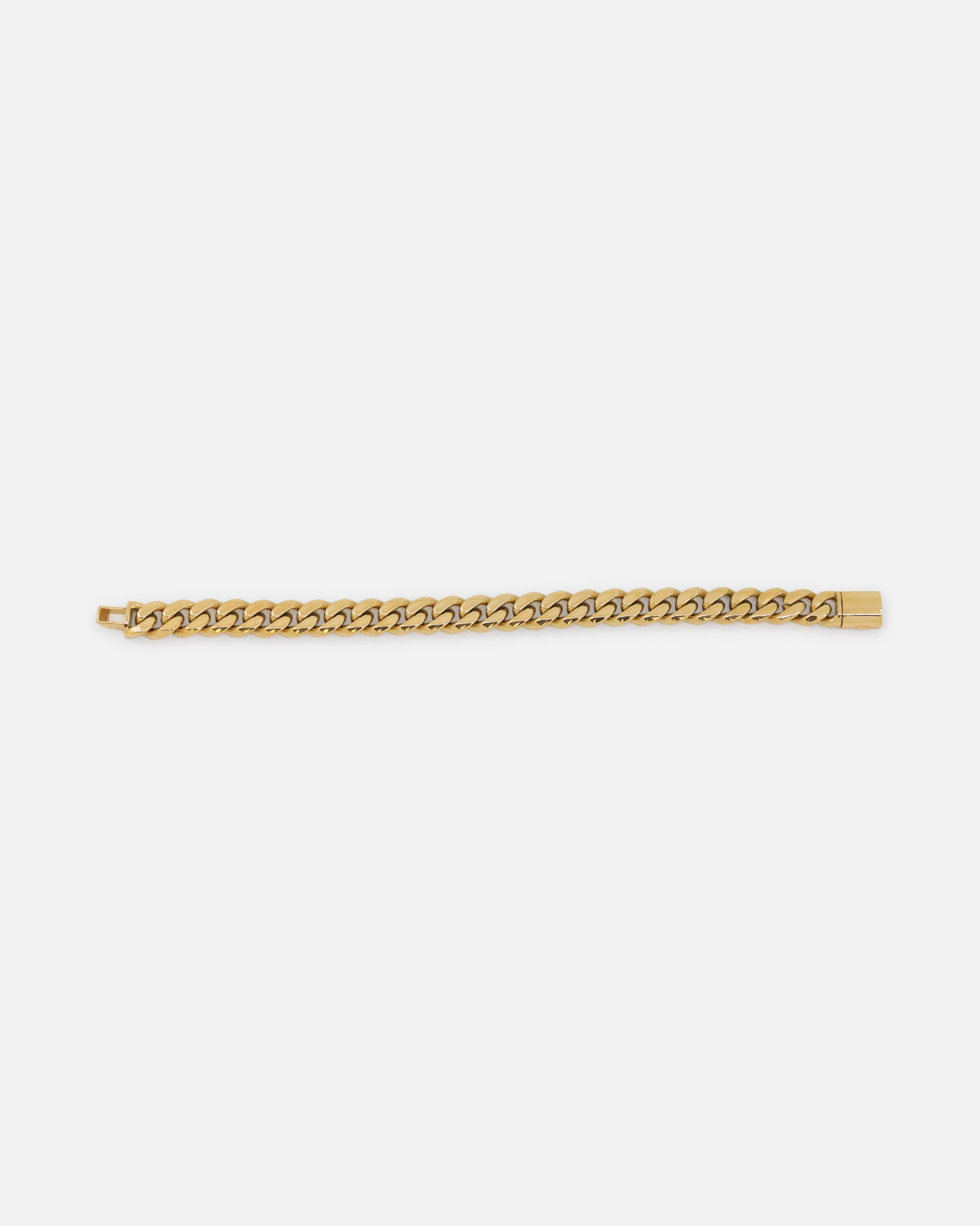 Saint Morta 10mm Cuban Bracelet Gold - Image 6