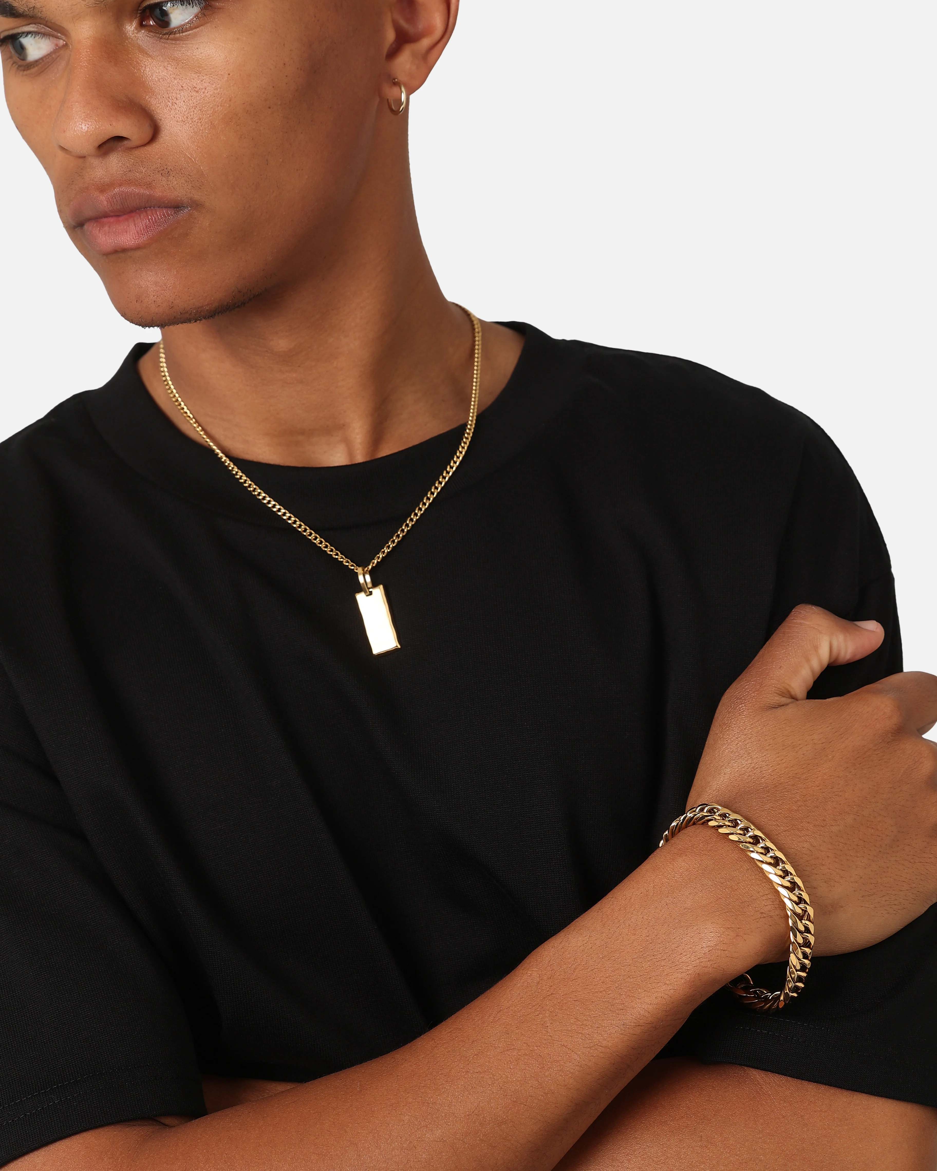 Saint Morta 12mm Double Link Bracelet Gold - Image 4