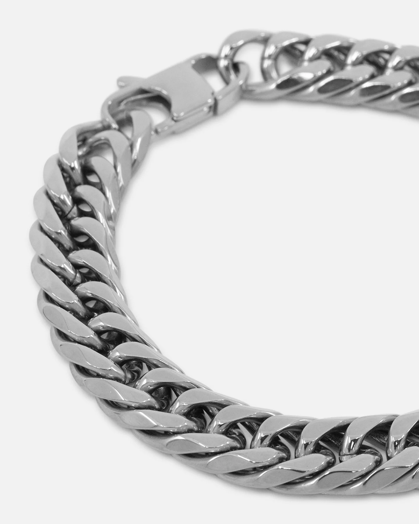 Saint Morta 12mm Double Link Bracelet White Gold - Image 14