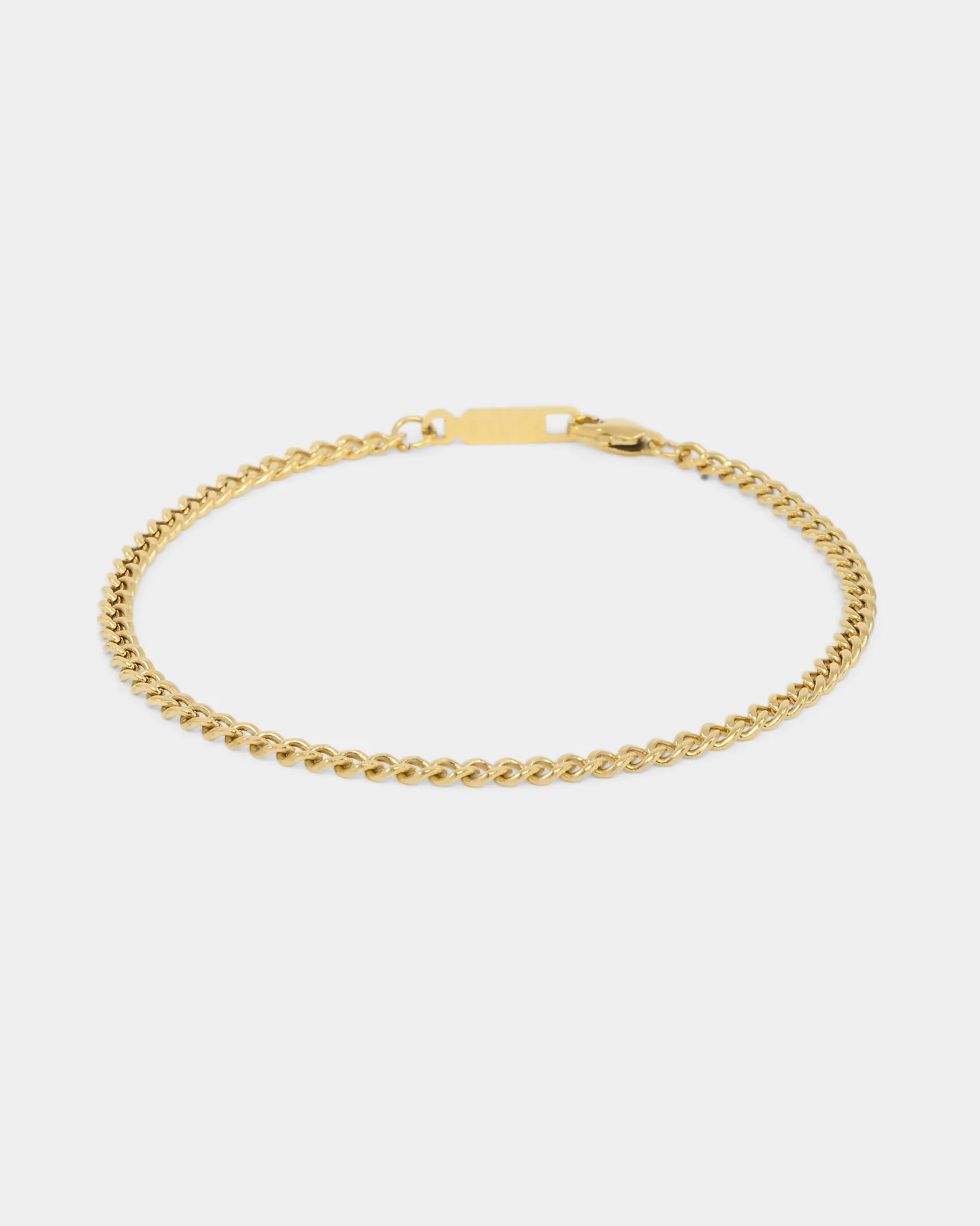 Saint Morta 3mm Cuban Bracelet Gold - Image 2