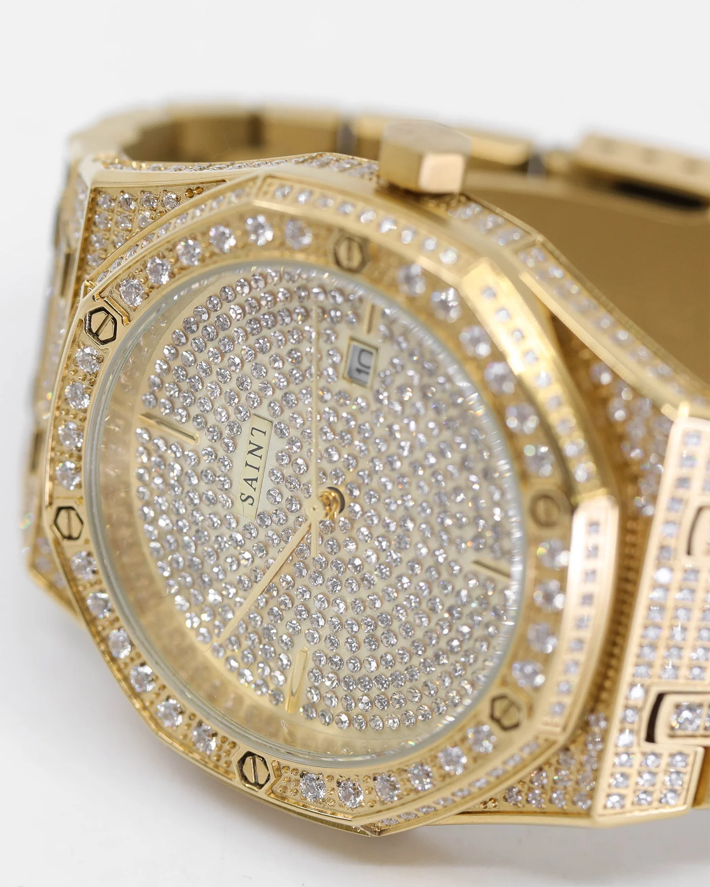 Saint Morta Medio Premierre Watch Iced Gold - Image 4
