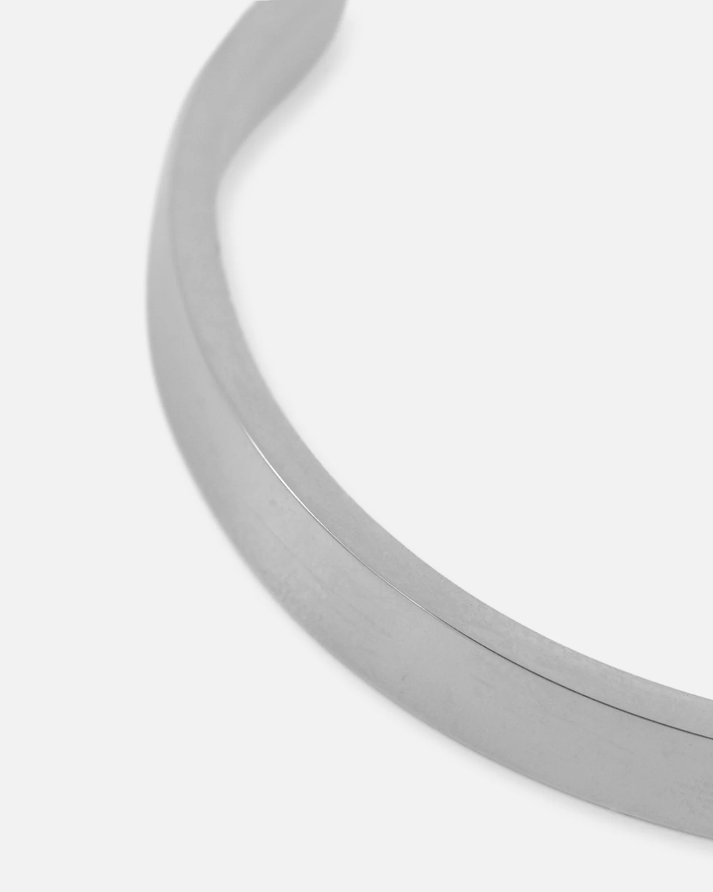 Saint Morta 6mm Adjustable Open Cuff Bracelet White Gold - Image 4