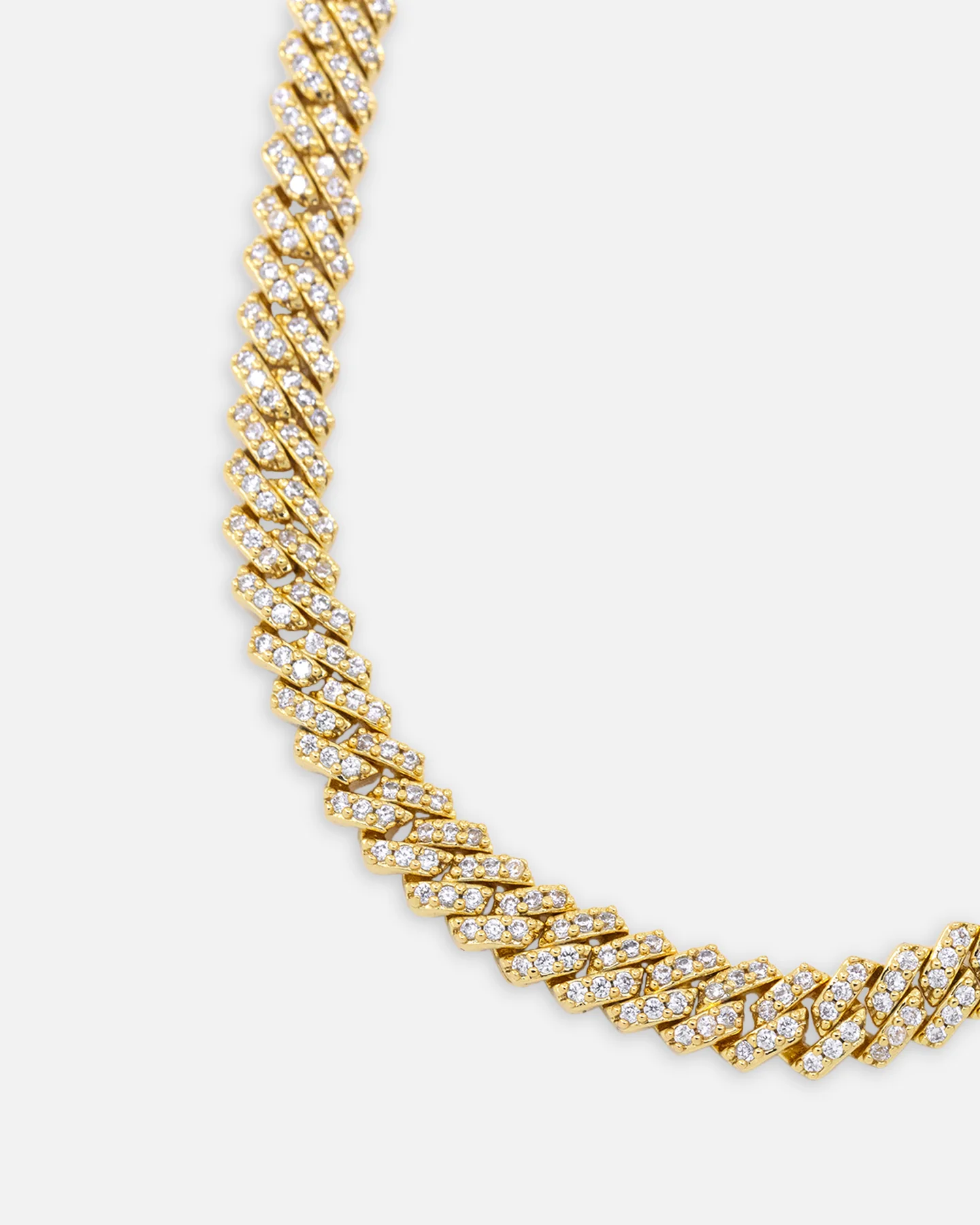 Saint Morta 6mm Iced Cuban Prong Chain Iced Gold - Image 4