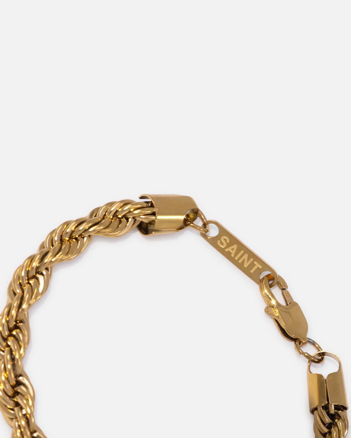 Saint Morta 8mm Rope Chain Bracelet Gold - Image 2