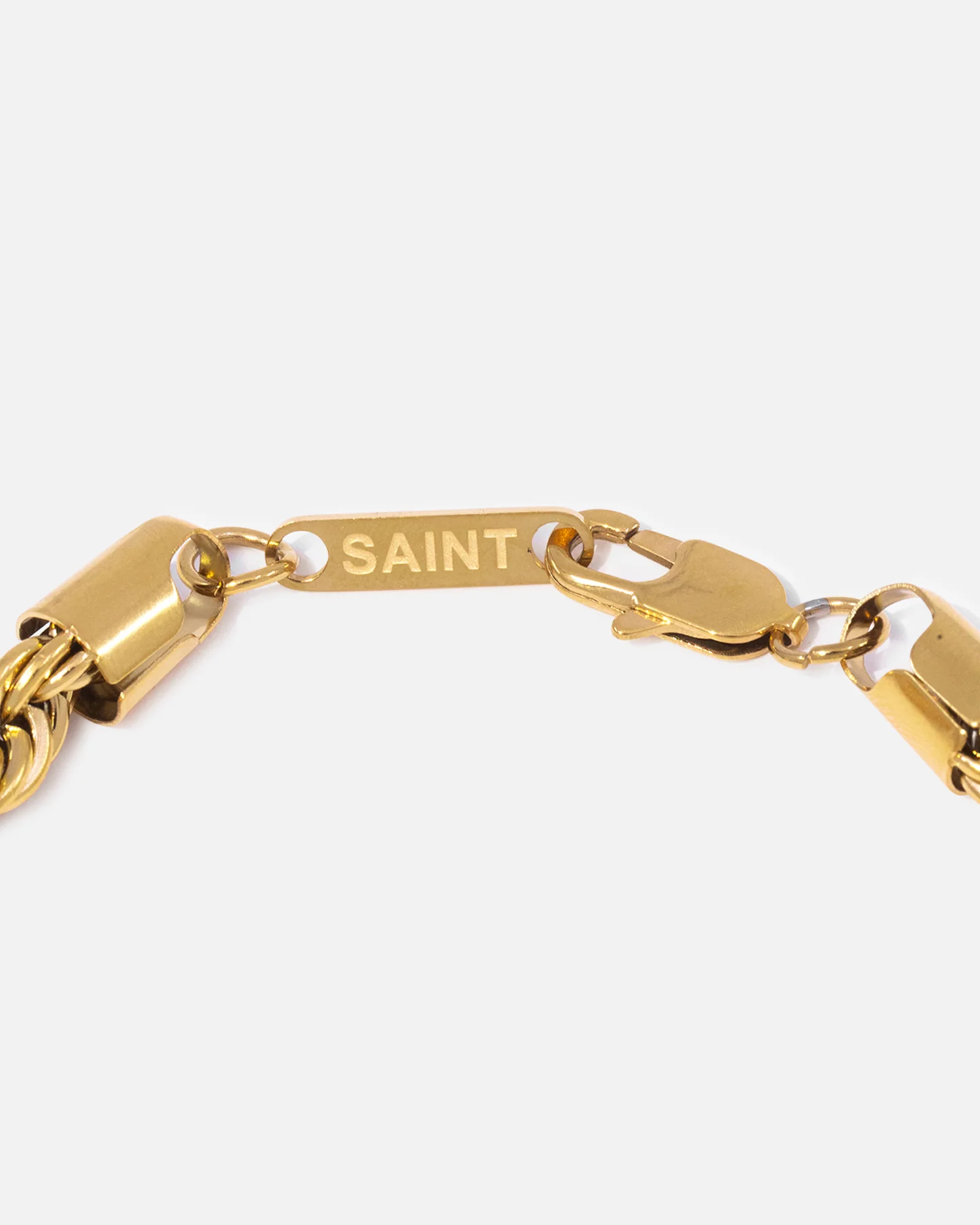 Saint Morta 8mm Rope Chain Bracelet Gold - Image 4