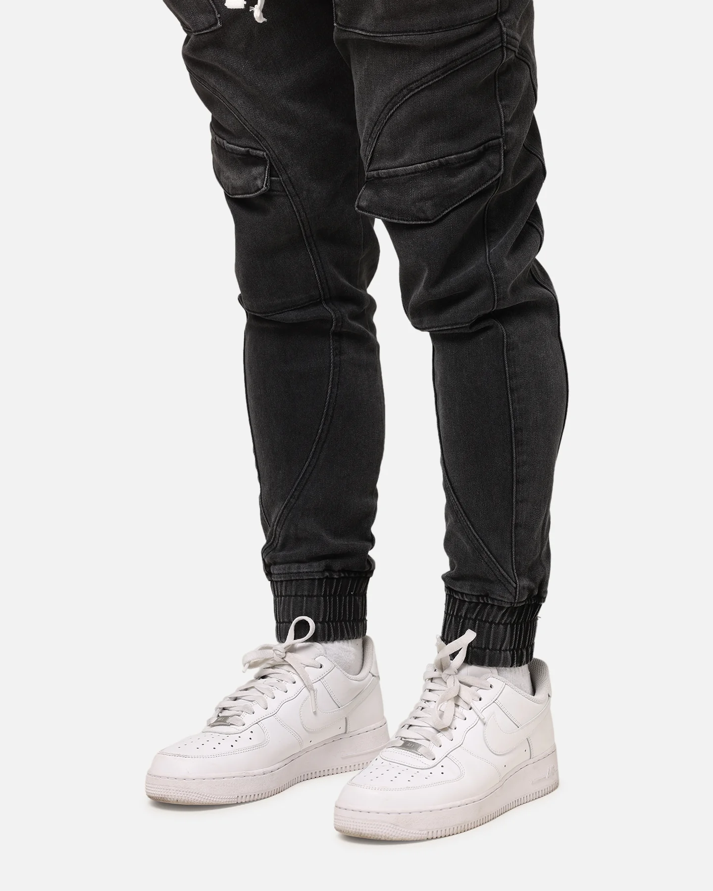 Saint Morta Aera Denim Joggers Black Shadow - Image 4