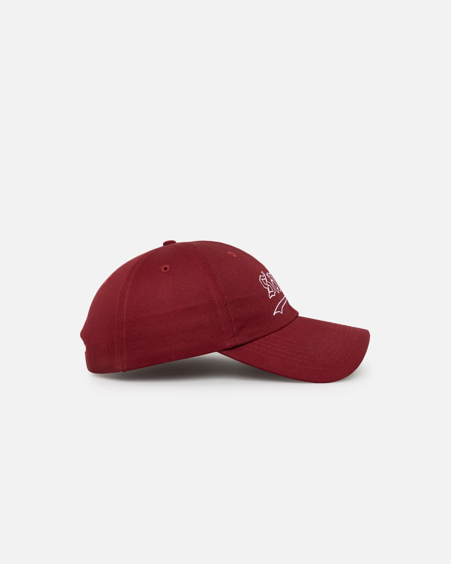 Saint Morta All Star Embroidered 6 Panel Strapback Maroon/White - Image 3