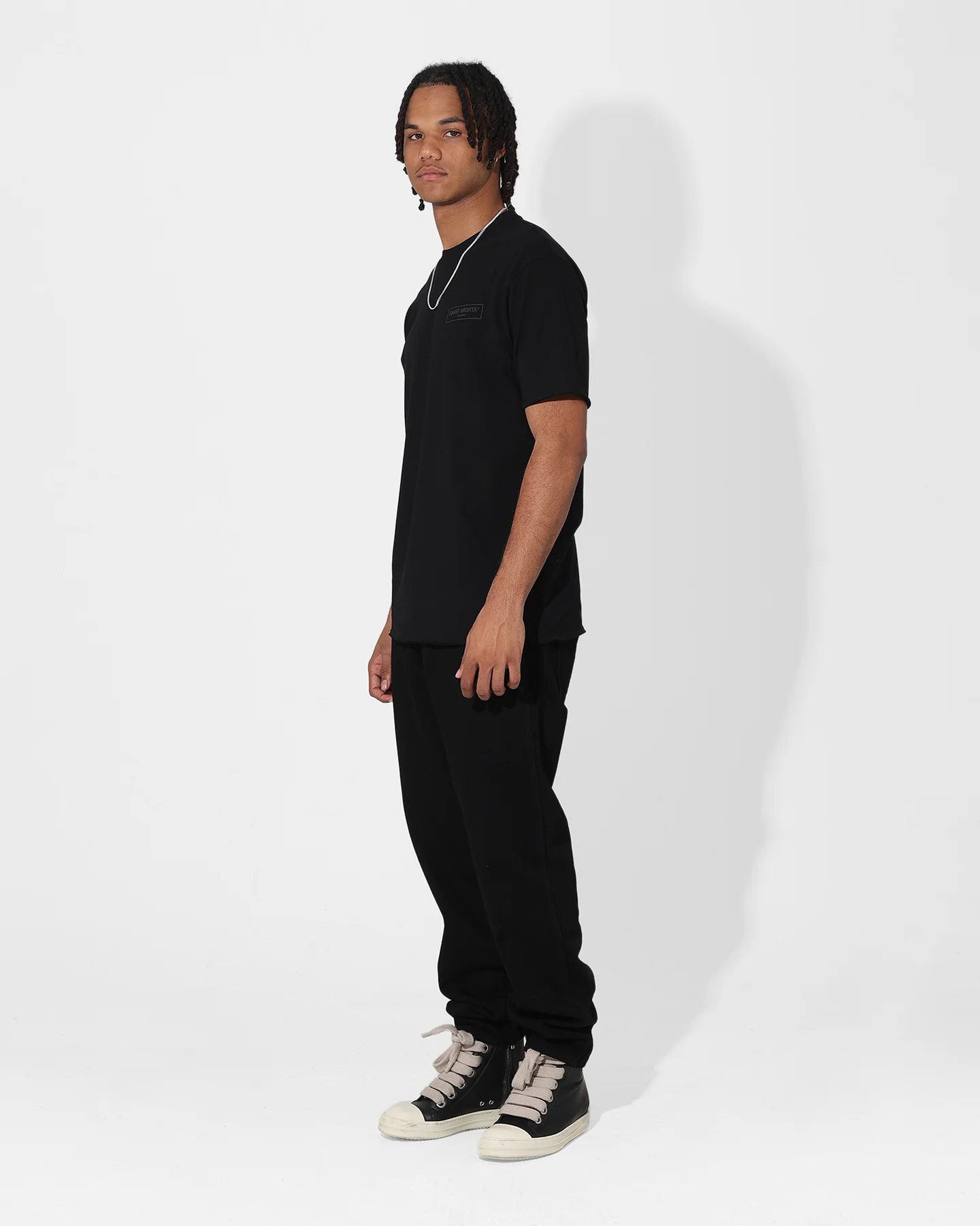 Saint Morta Alpha Box T-Shirt Black/Black - Image 2