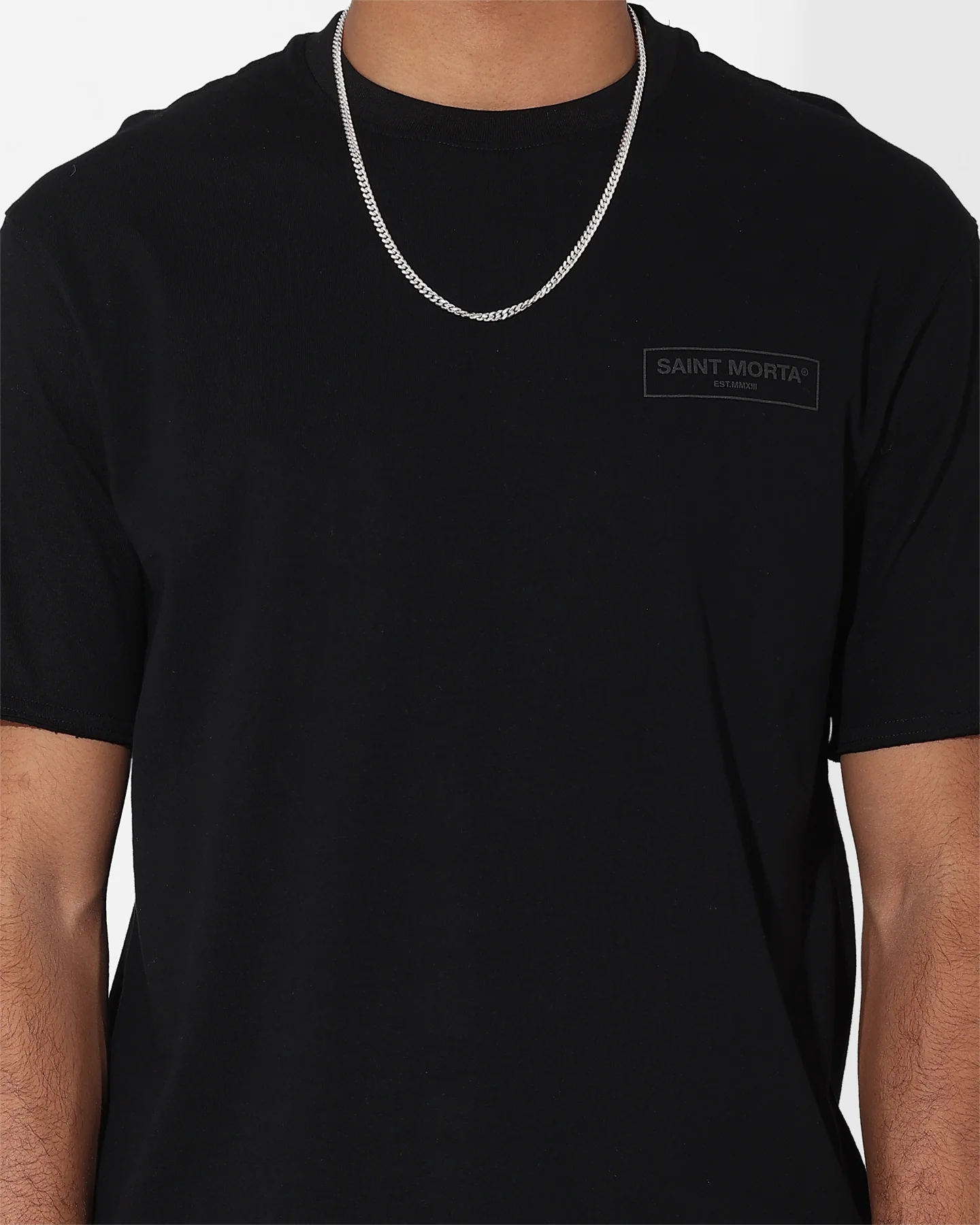 Saint Morta Alpha Box T-Shirt Black/Black - Image 3